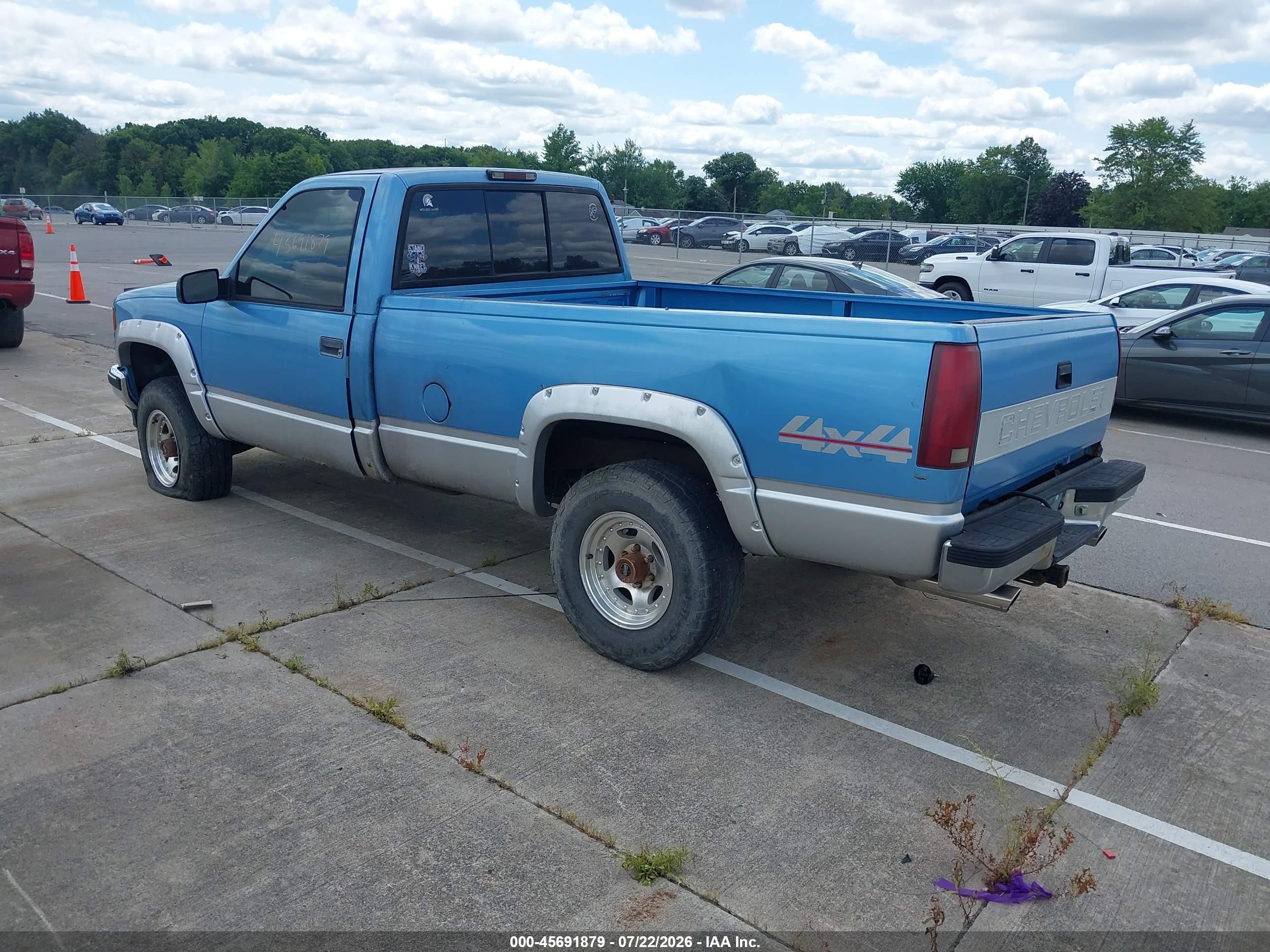1996 Chevrolet Gmt-400 K1500 Синий vin: 1GCEK14R3TZ135830