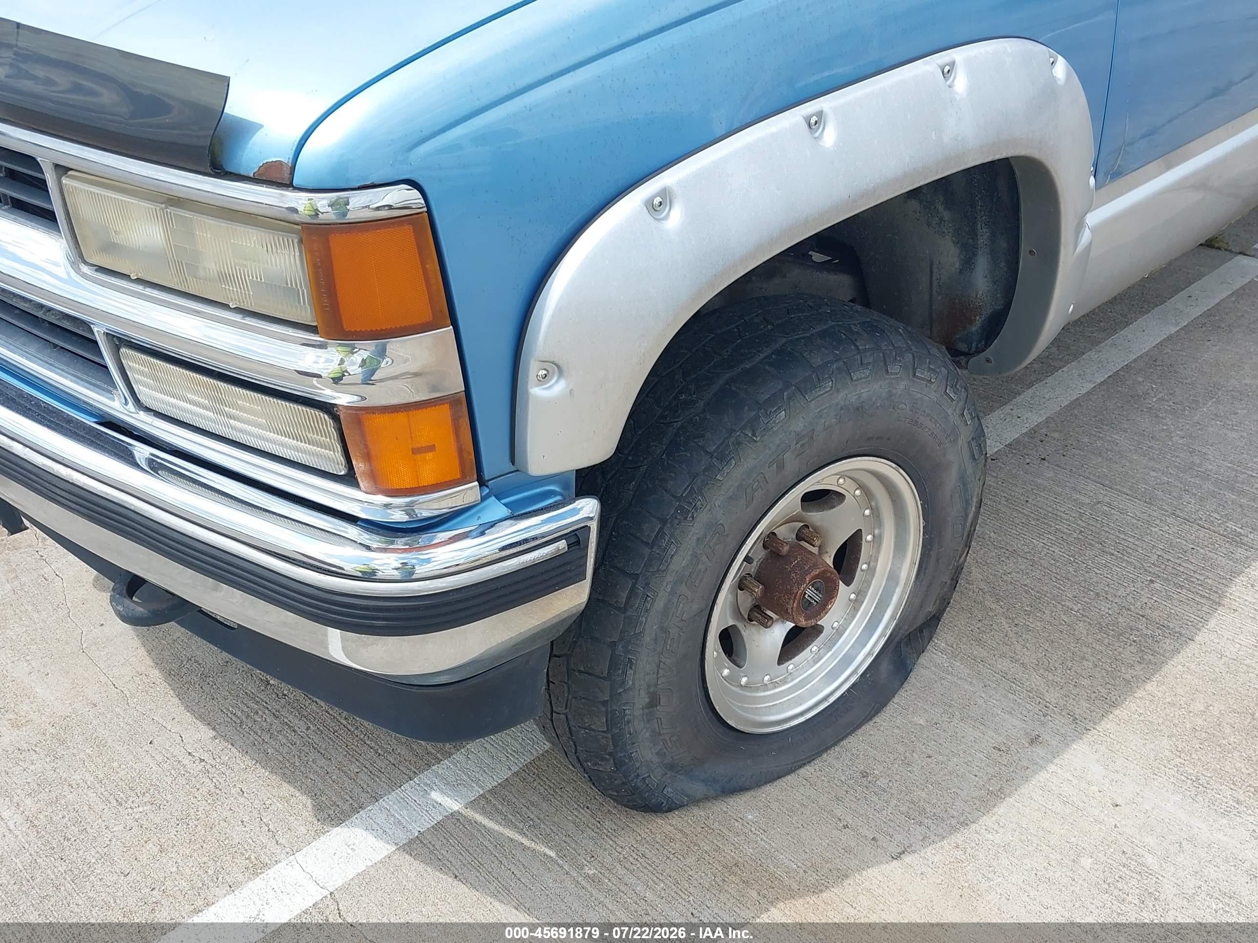 1996 Chevrolet Gmt-400 K1500 Синий vin: 1GCEK14R3TZ135830