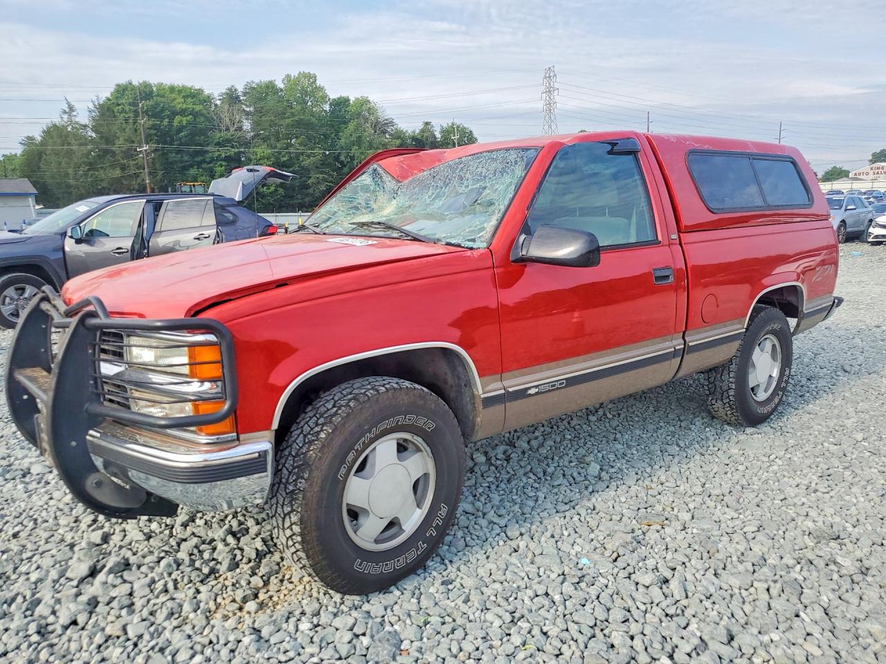 1997 Chevrolet Gmt-400 K1500 Red vin: 1GCEK14R5VZ228500