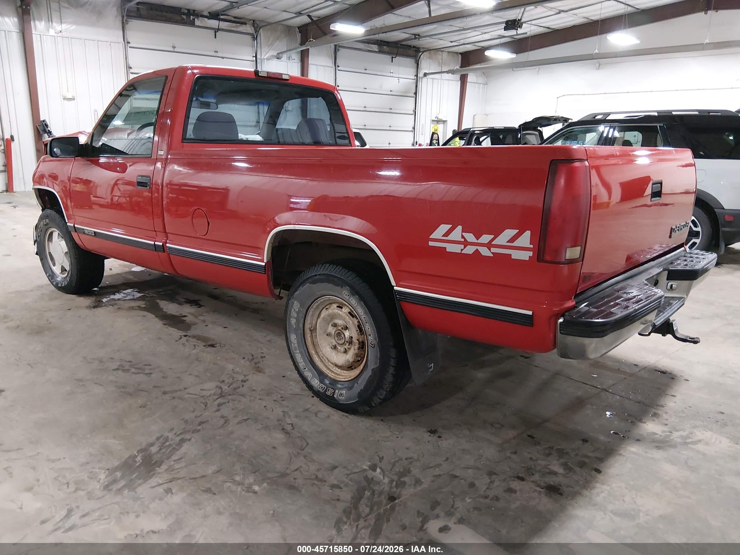 1998 Chevrolet C/k 1500 Fleetside Red vin: 1GCEK14R5WZ201914