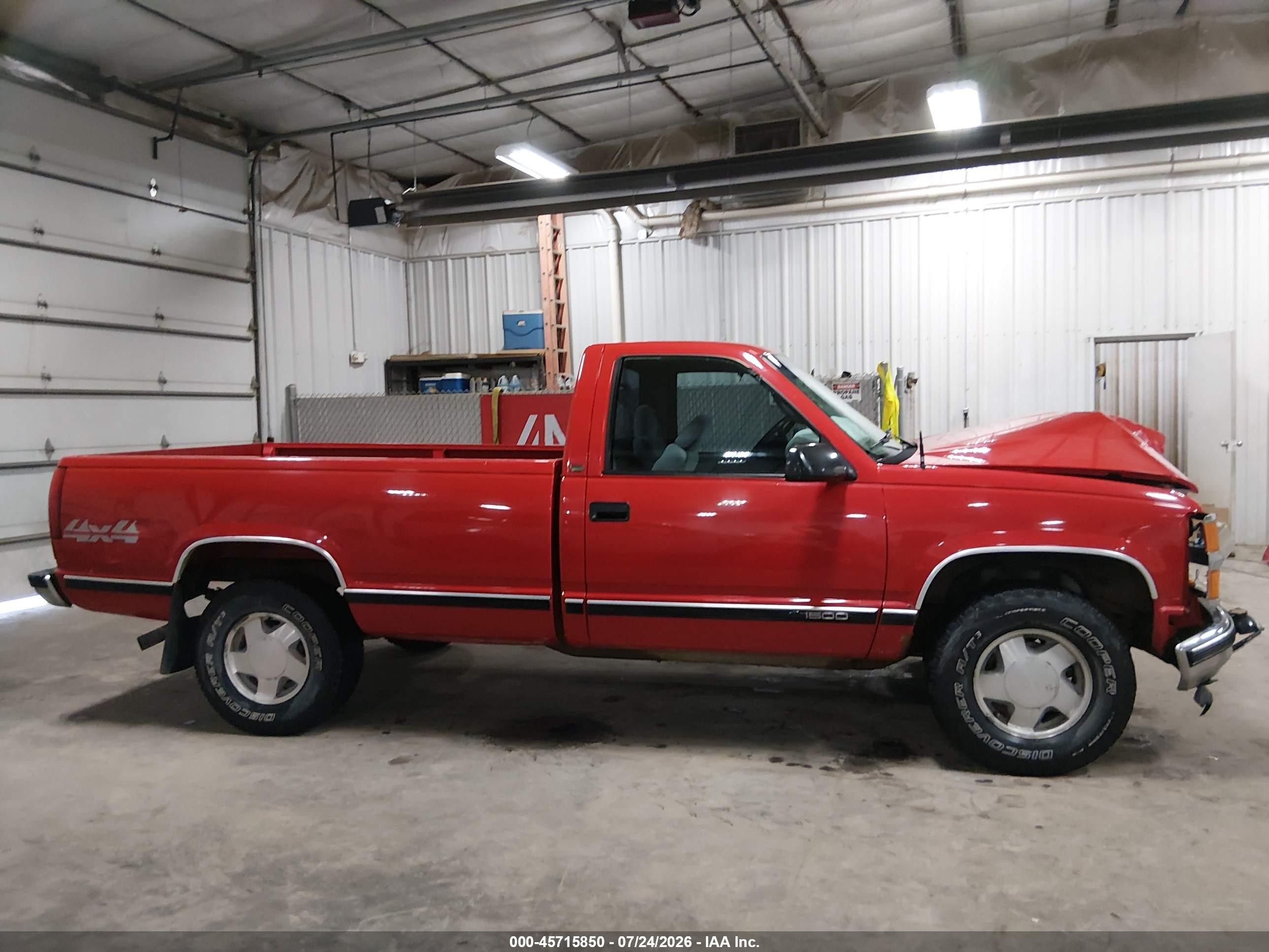1998 Chevrolet C/k 1500 Fleetside Red vin: 1GCEK14R5WZ201914