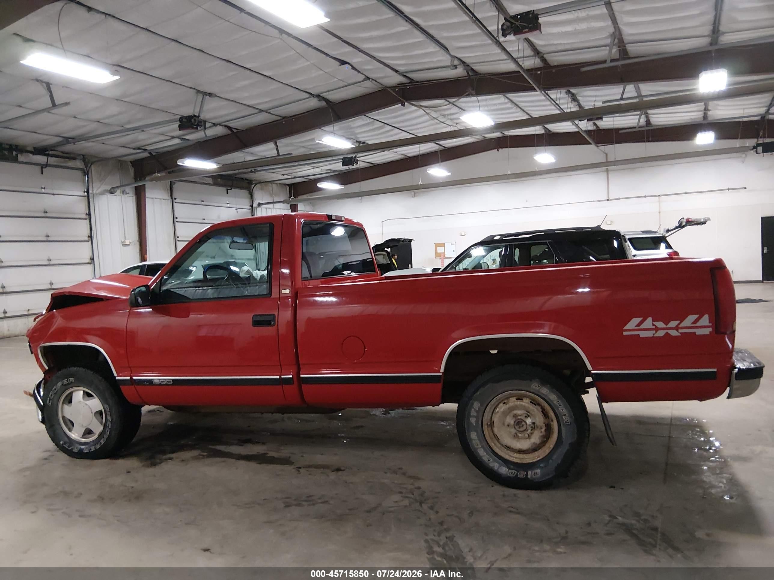 1998 Chevrolet C/k 1500 Fleetside Red vin: 1GCEK14R5WZ201914