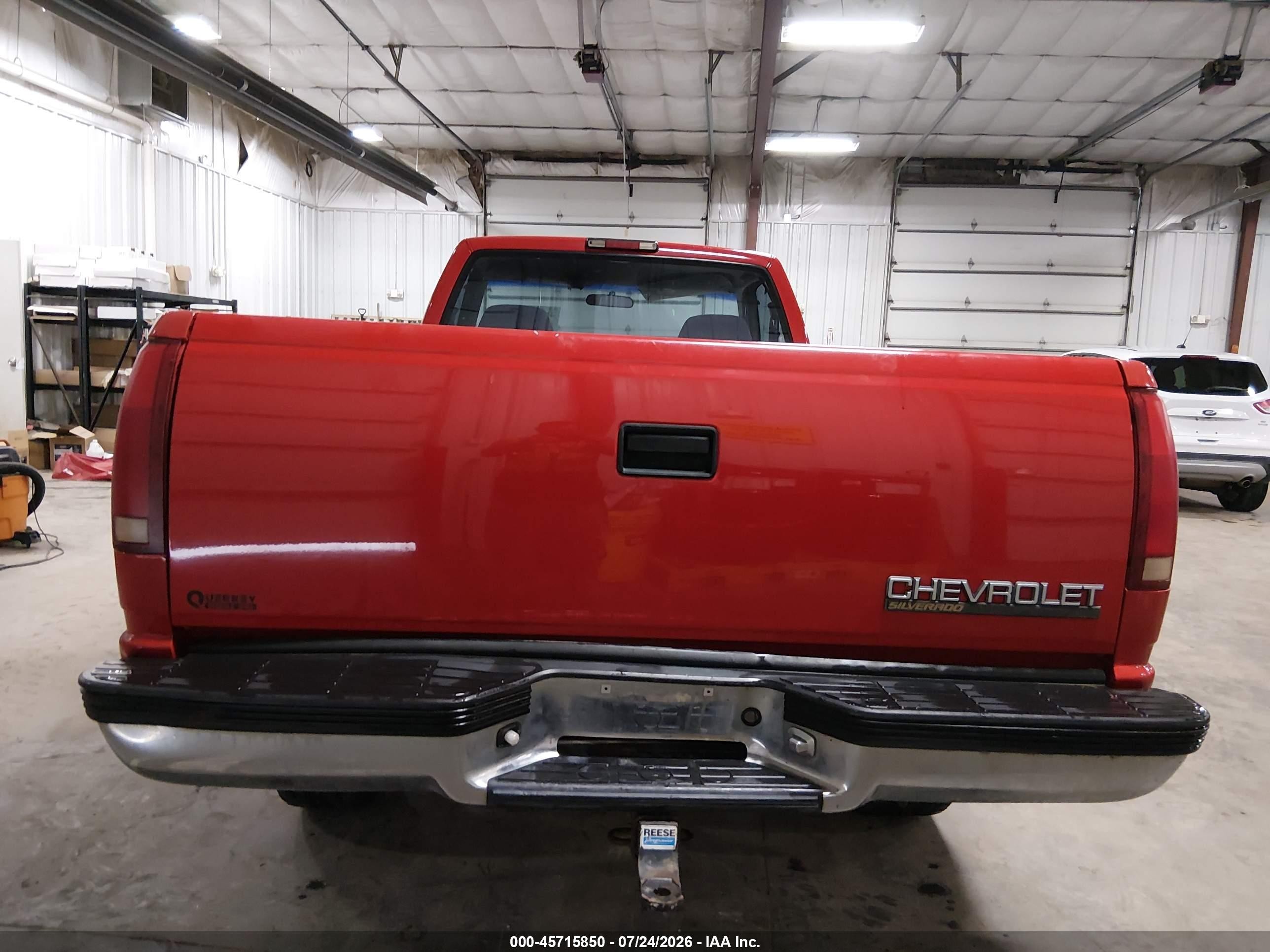 1998 Chevrolet C/k 1500 Fleetside Red vin: 1GCEK14R5WZ201914