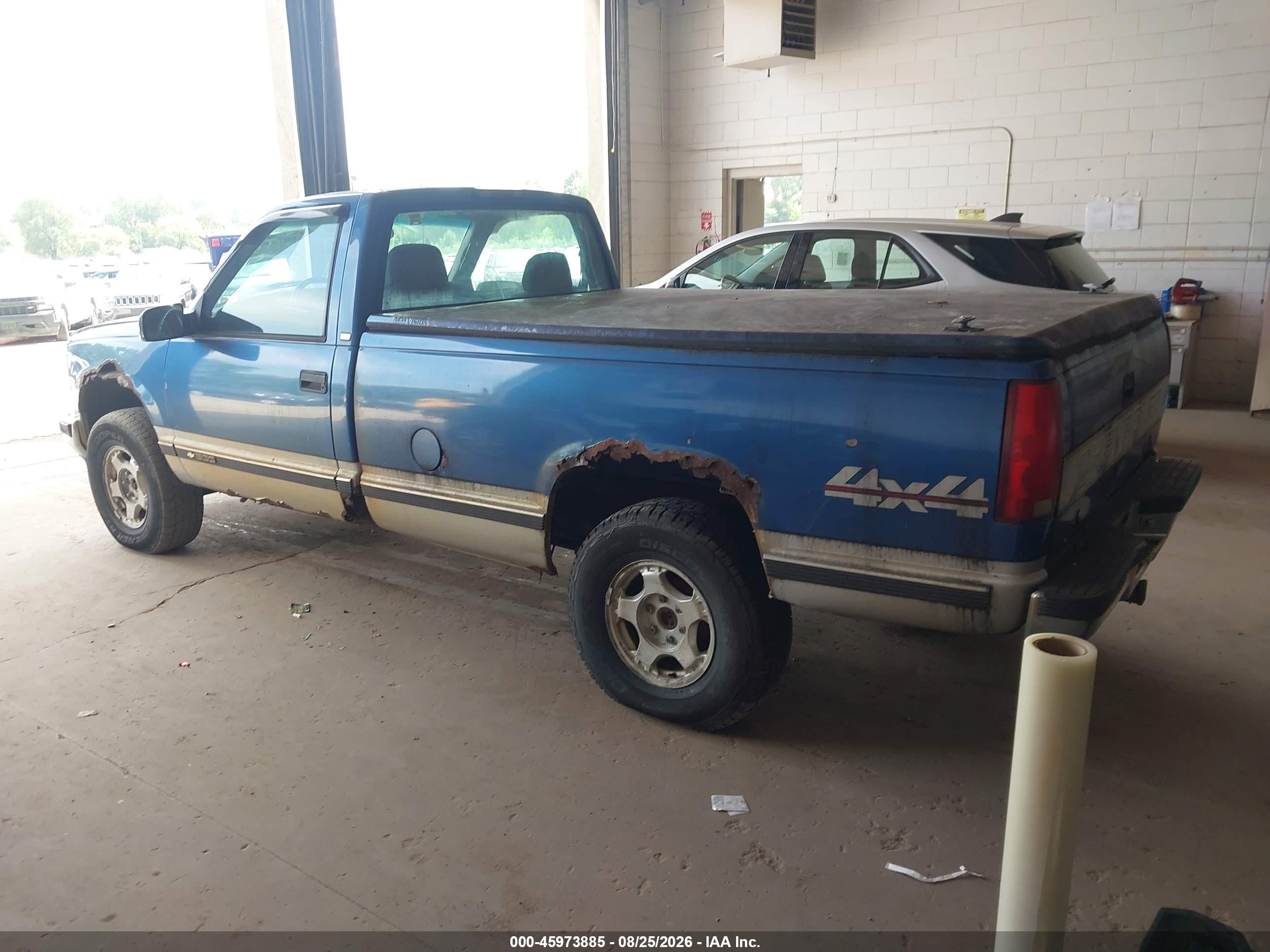 1997 Chevrolet K1500 Fleetside Синий vin: 1GCEK14R7VZ207308