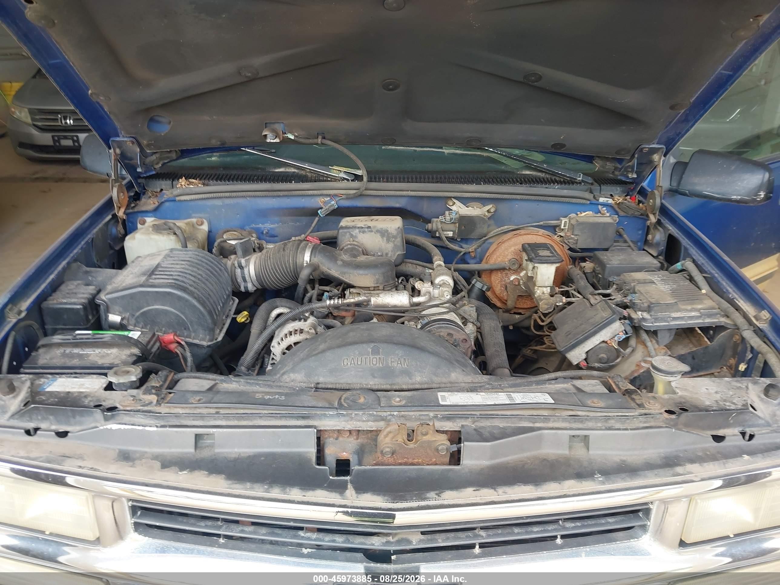 1997 Chevrolet K1500 Fleetside Синий vin: 1GCEK14R7VZ207308