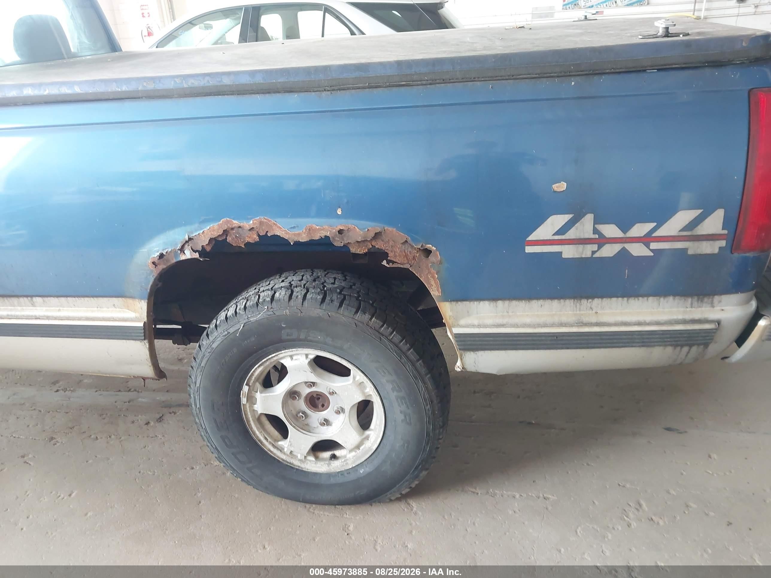 1997 Chevrolet K1500 Fleetside Синий vin: 1GCEK14R7VZ207308