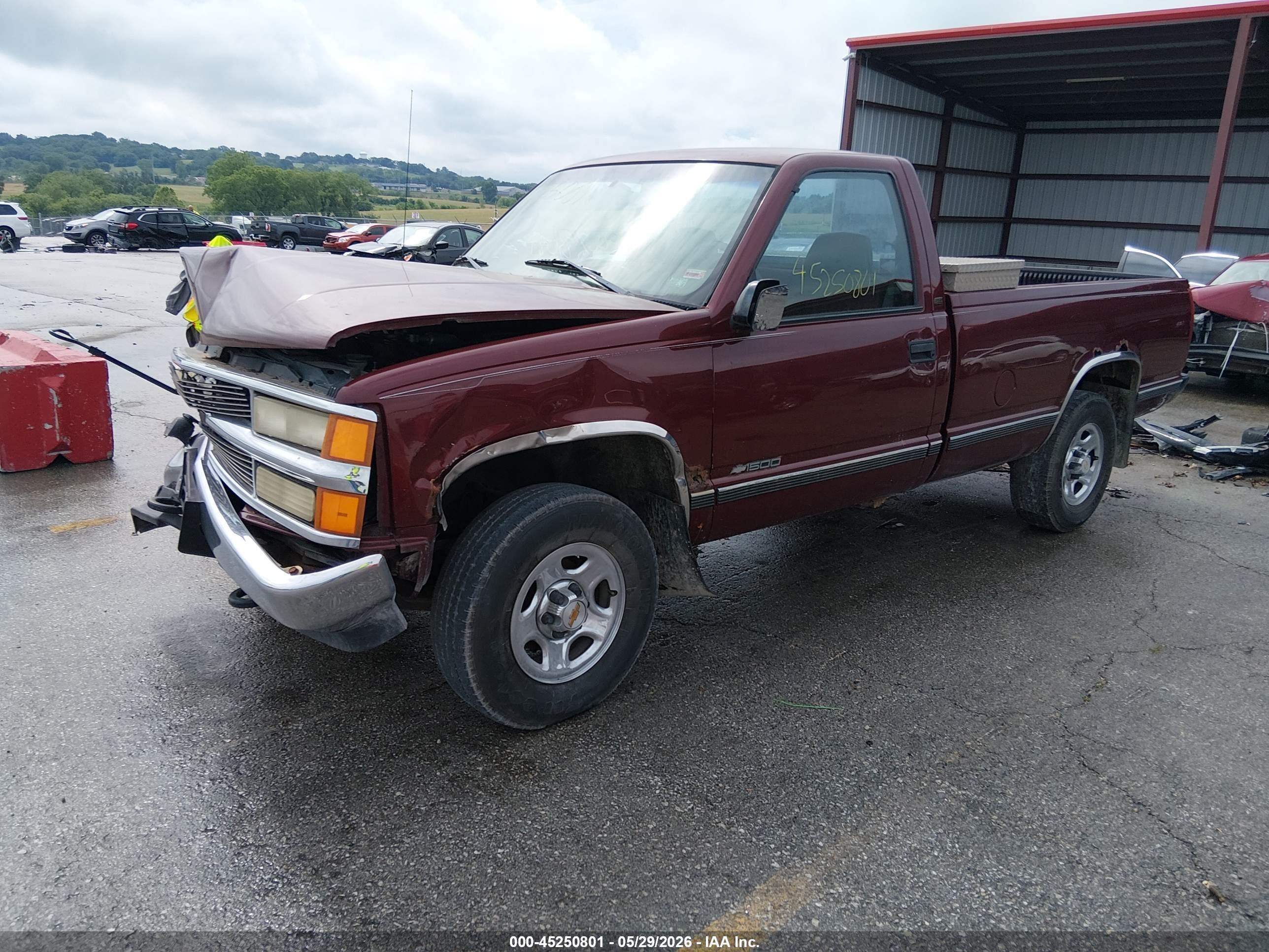 1998 Chevrolet K1500 Fleetside/sportside Red vin: 1GCEK14R8WE172321