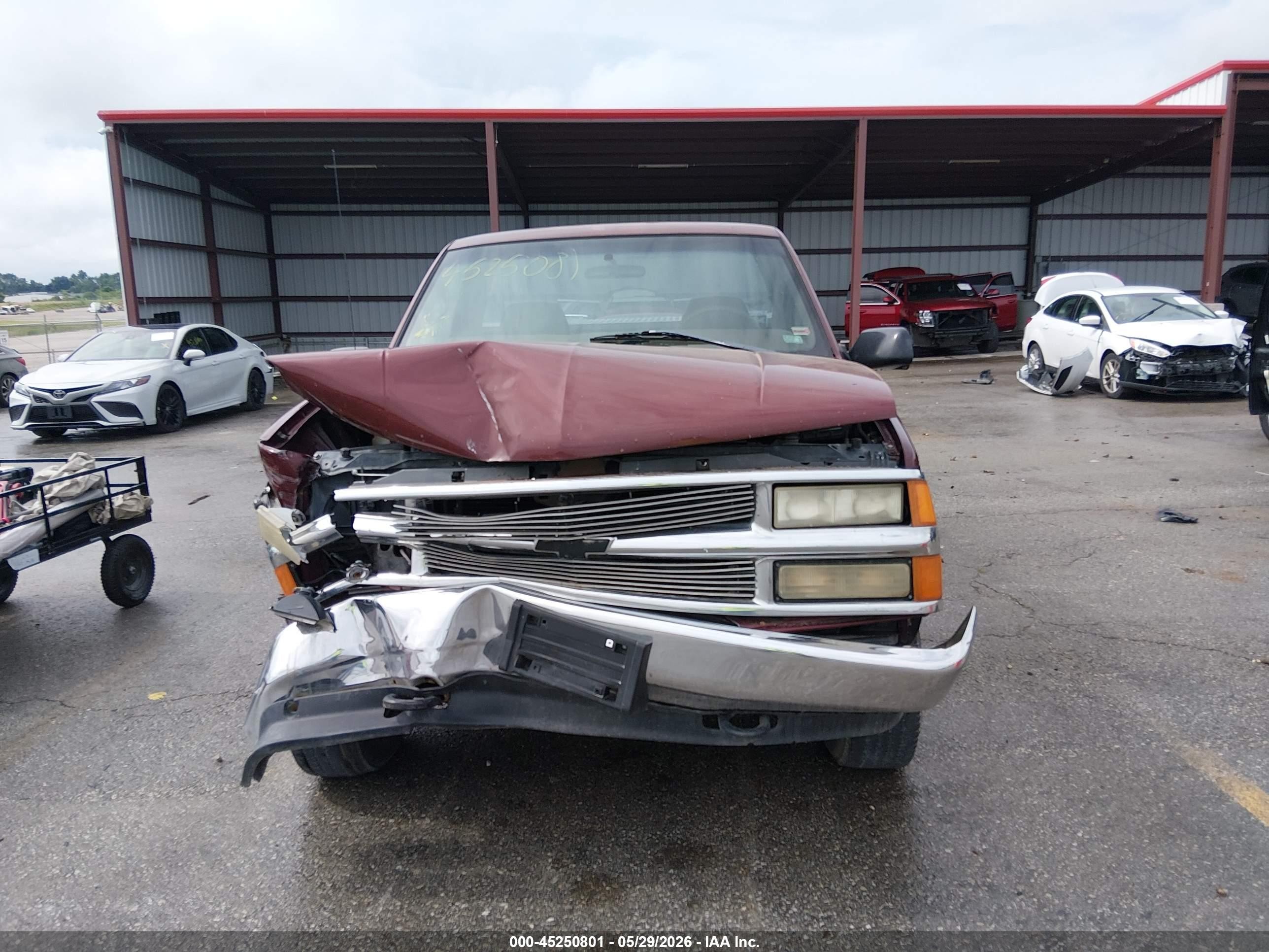 1998 Chevrolet K1500 Fleetside/sportside Red vin: 1GCEK14R8WE172321