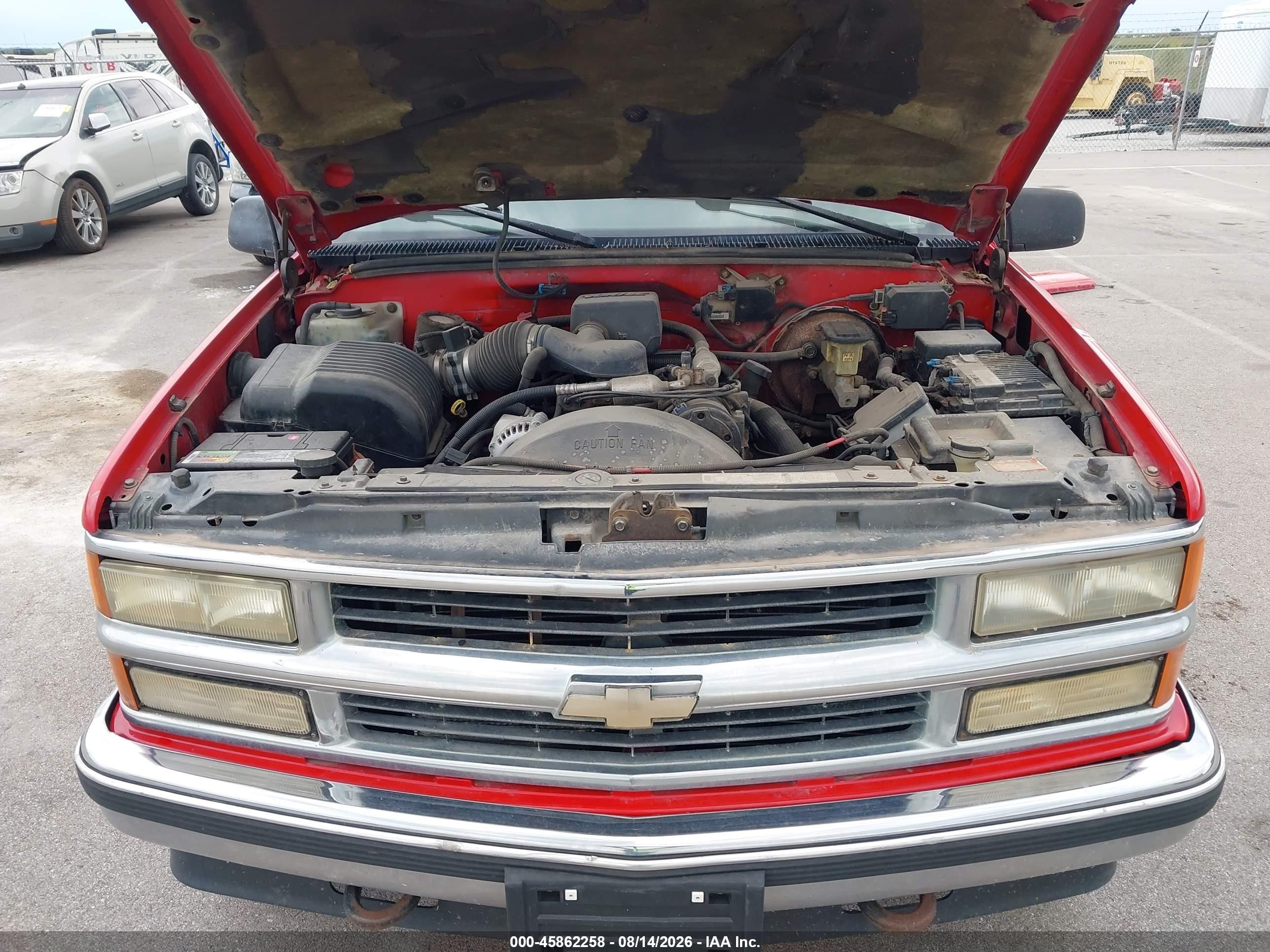 1998 Chevrolet C/k 1500 Fleetside Red vin: 1GCEK14R8WZ104920