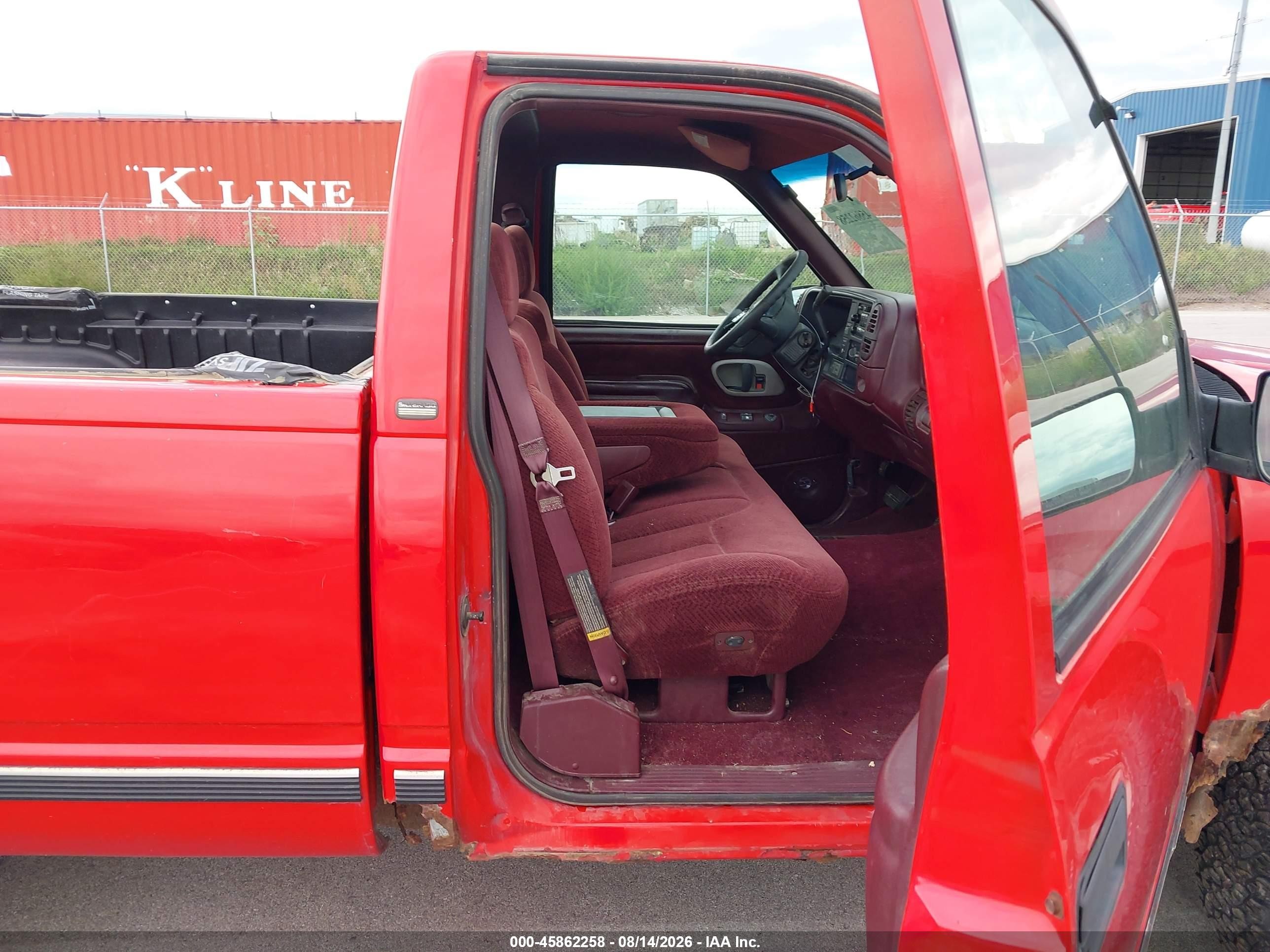 1998 Chevrolet C/k 1500 Fleetside Red vin: 1GCEK14R8WZ104920