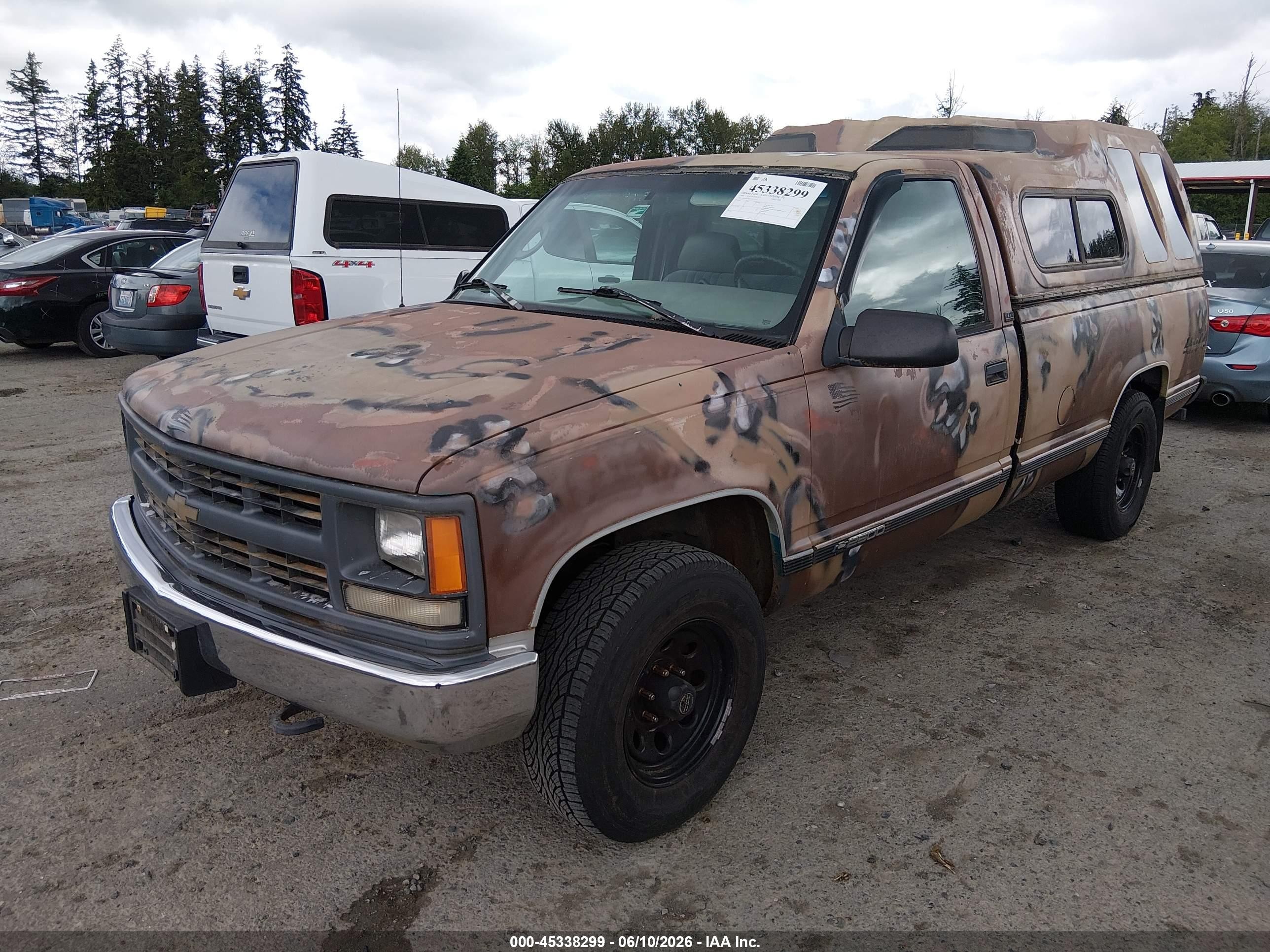 1996 Chevrolet Gmt-400 K1500 Brown vin: 1GCEK14RXTZ137154