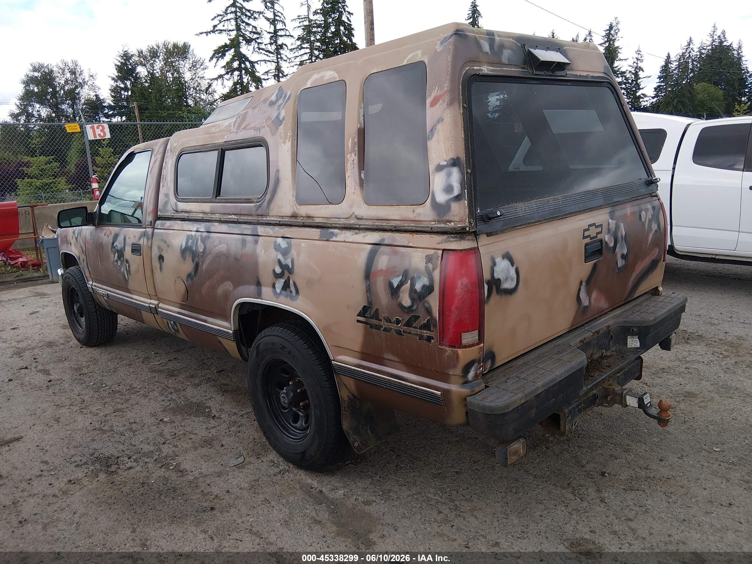 1996 Chevrolet Gmt-400 K1500 Brown vin: 1GCEK14RXTZ137154