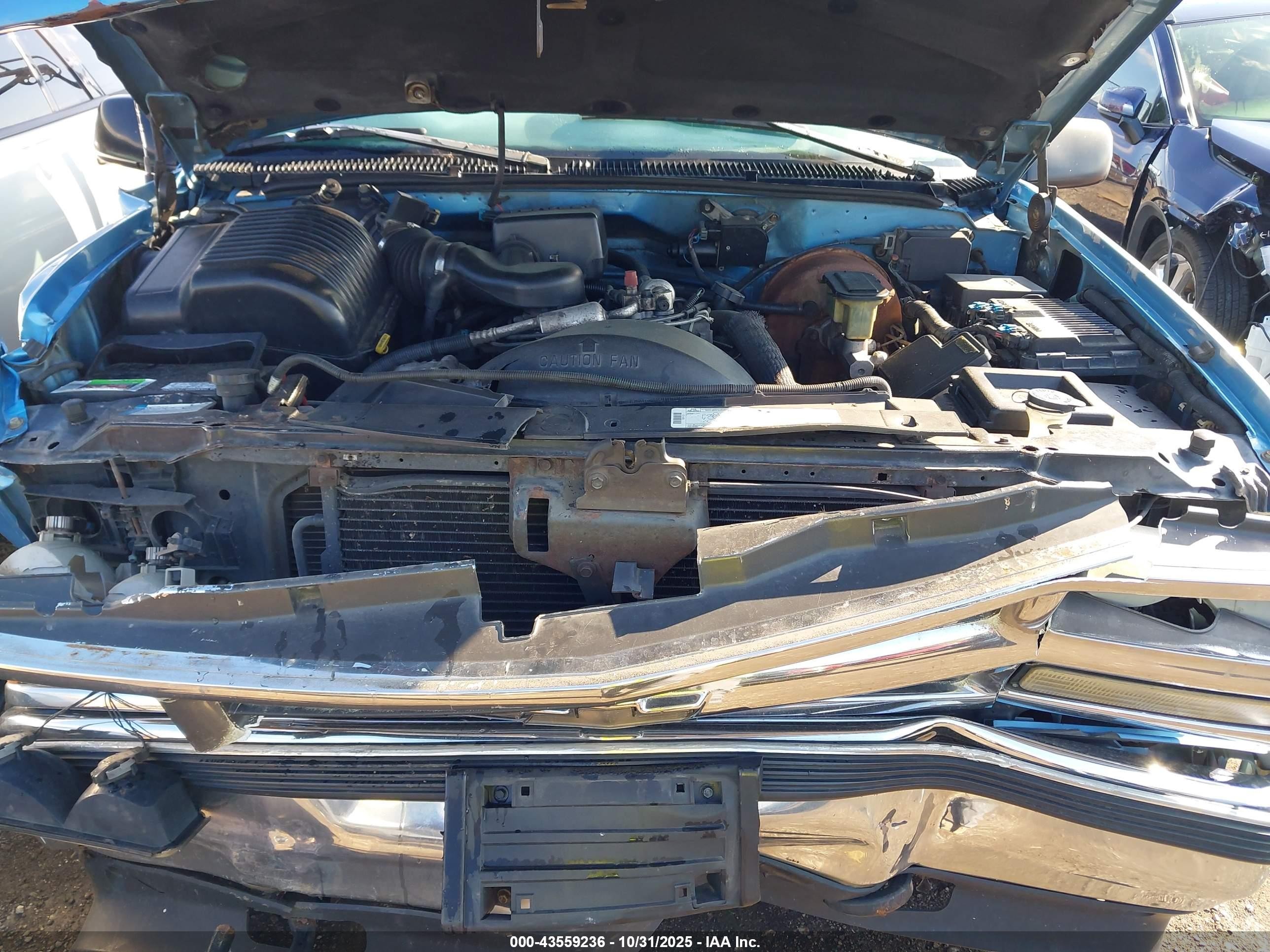 1997 Chevrolet K1500 Fleetside Blue vin: 1GCEK14RXVZ170822