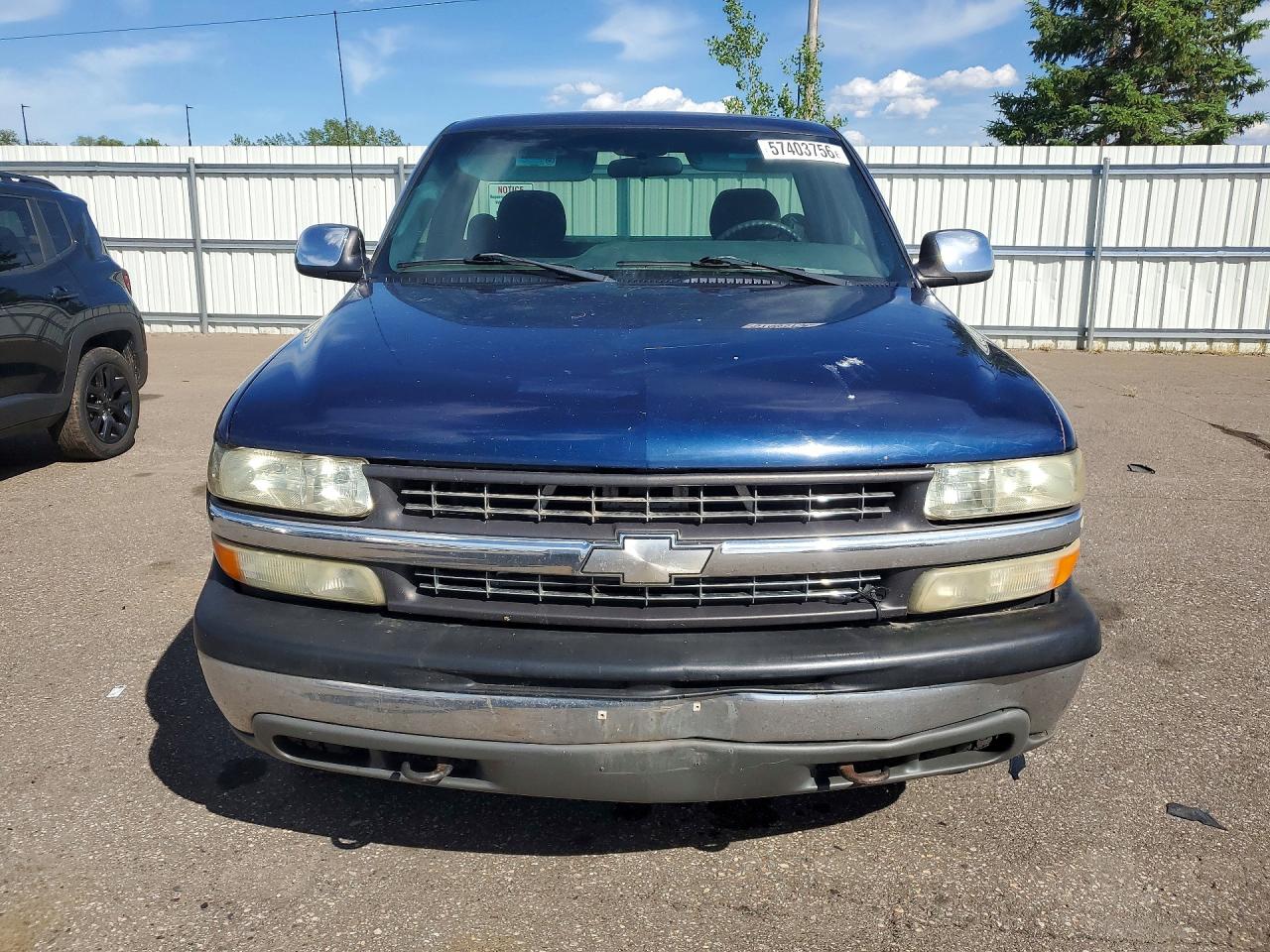 2002 Chevrolet Silverado K1500 Blue vin: 1GCEK14T02Z205844