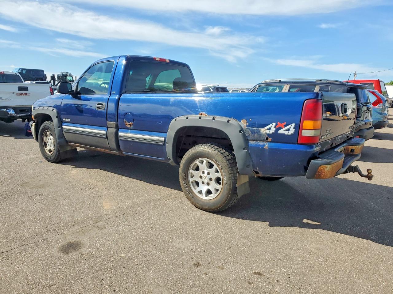 2002 Chevrolet Silverado K1500 Blue vin: 1GCEK14T02Z205844
