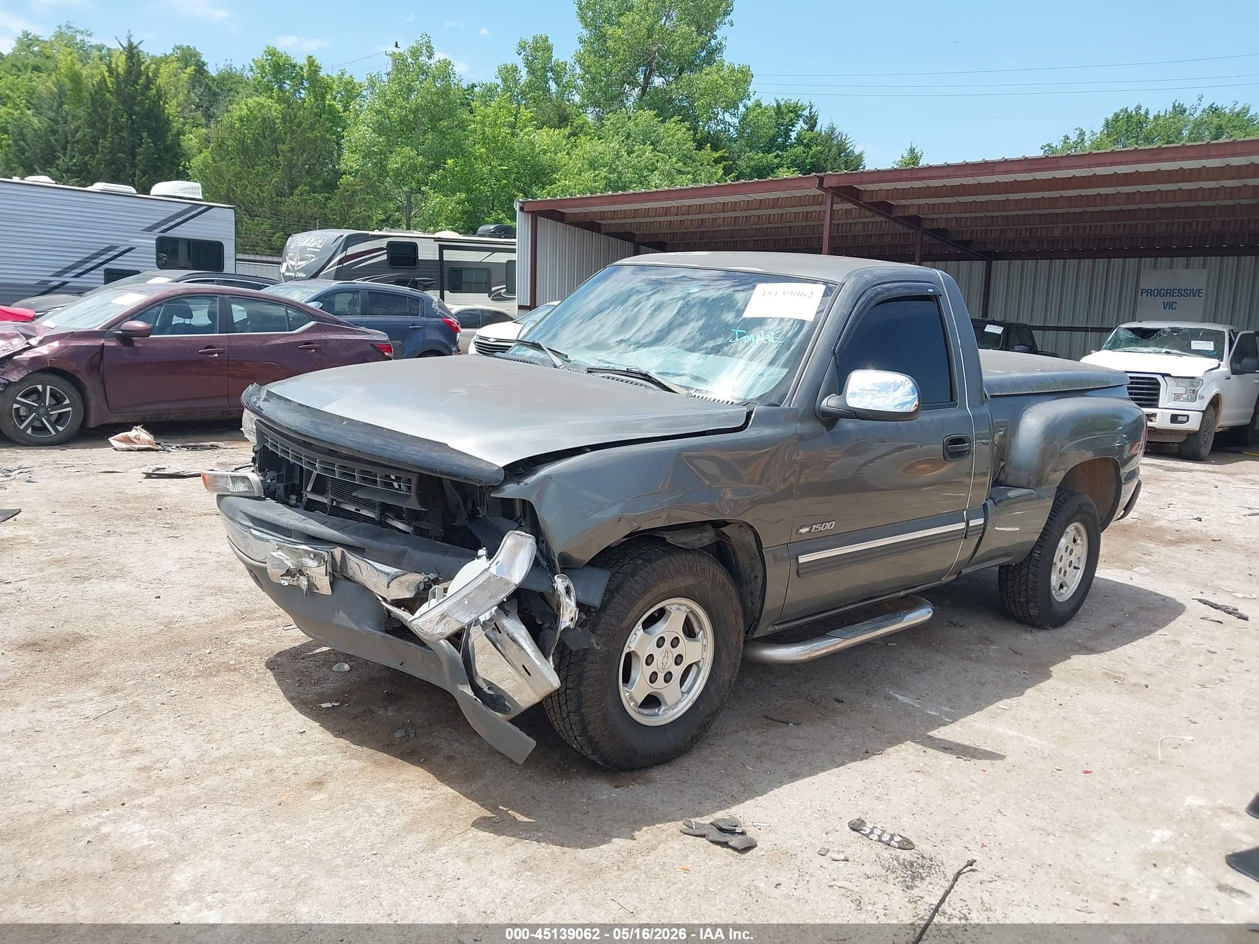 2001 Chevrolet Silverado 1500 Ls Gray vin: 1GCEK14T11Z141960