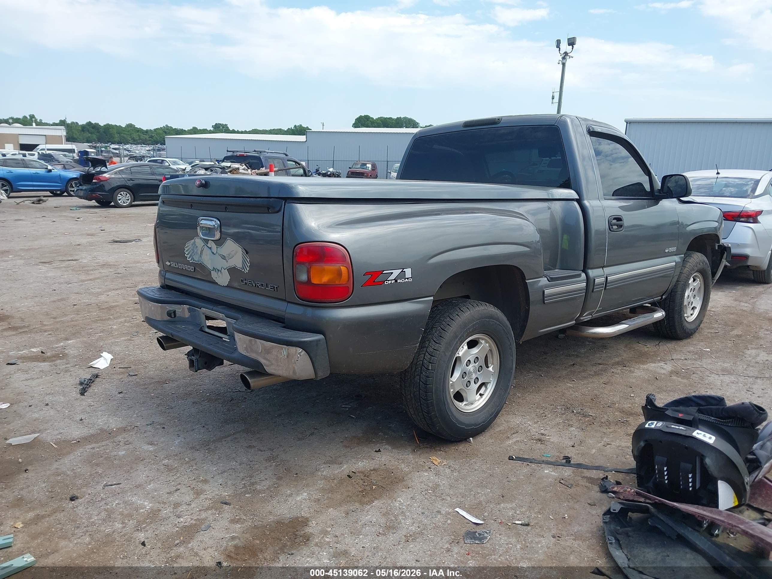 2001 Chevrolet Silverado 1500 Ls Gray vin: 1GCEK14T11Z141960