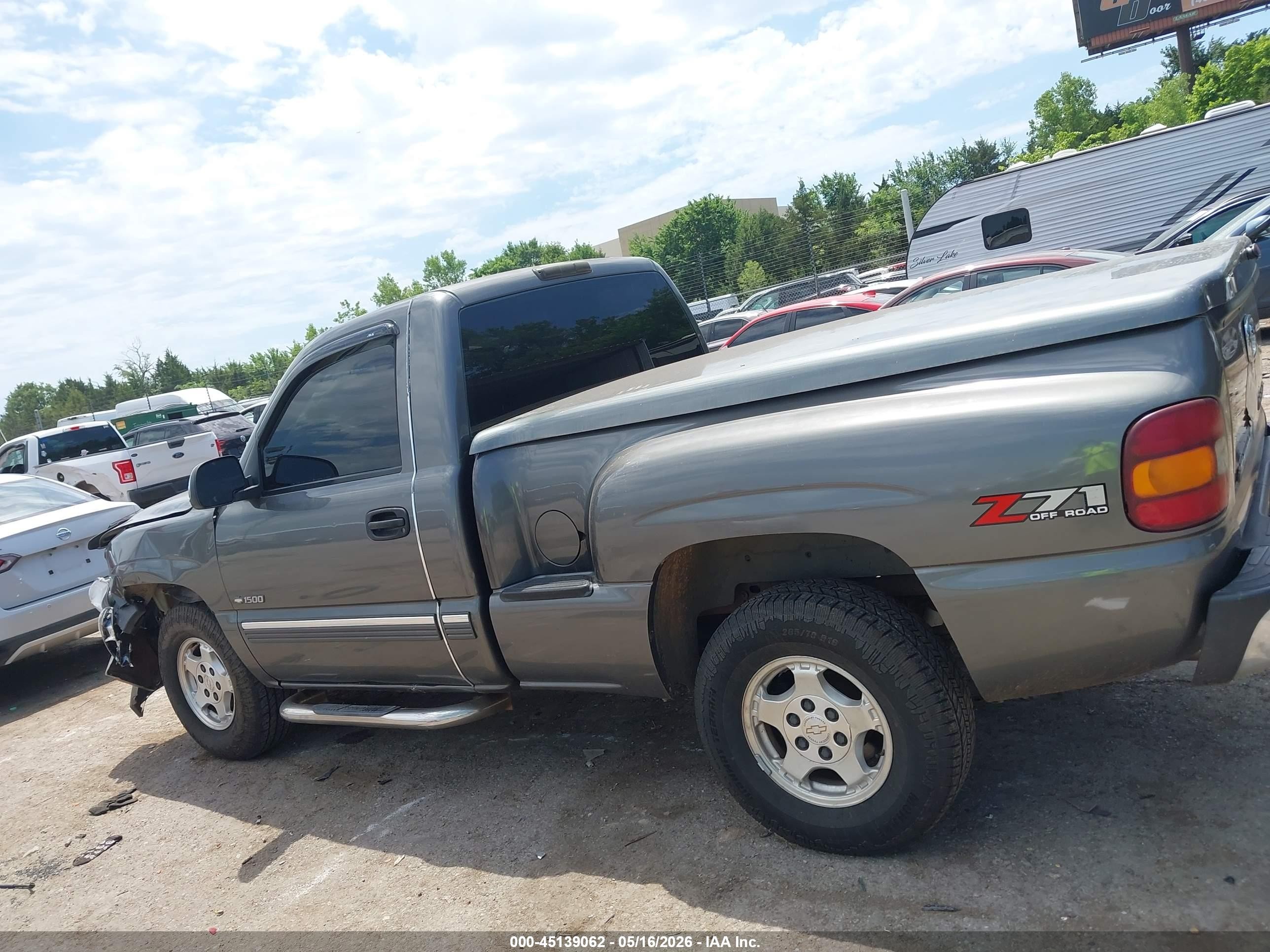 2001 Chevrolet Silverado 1500 Ls Gray vin: 1GCEK14T11Z141960