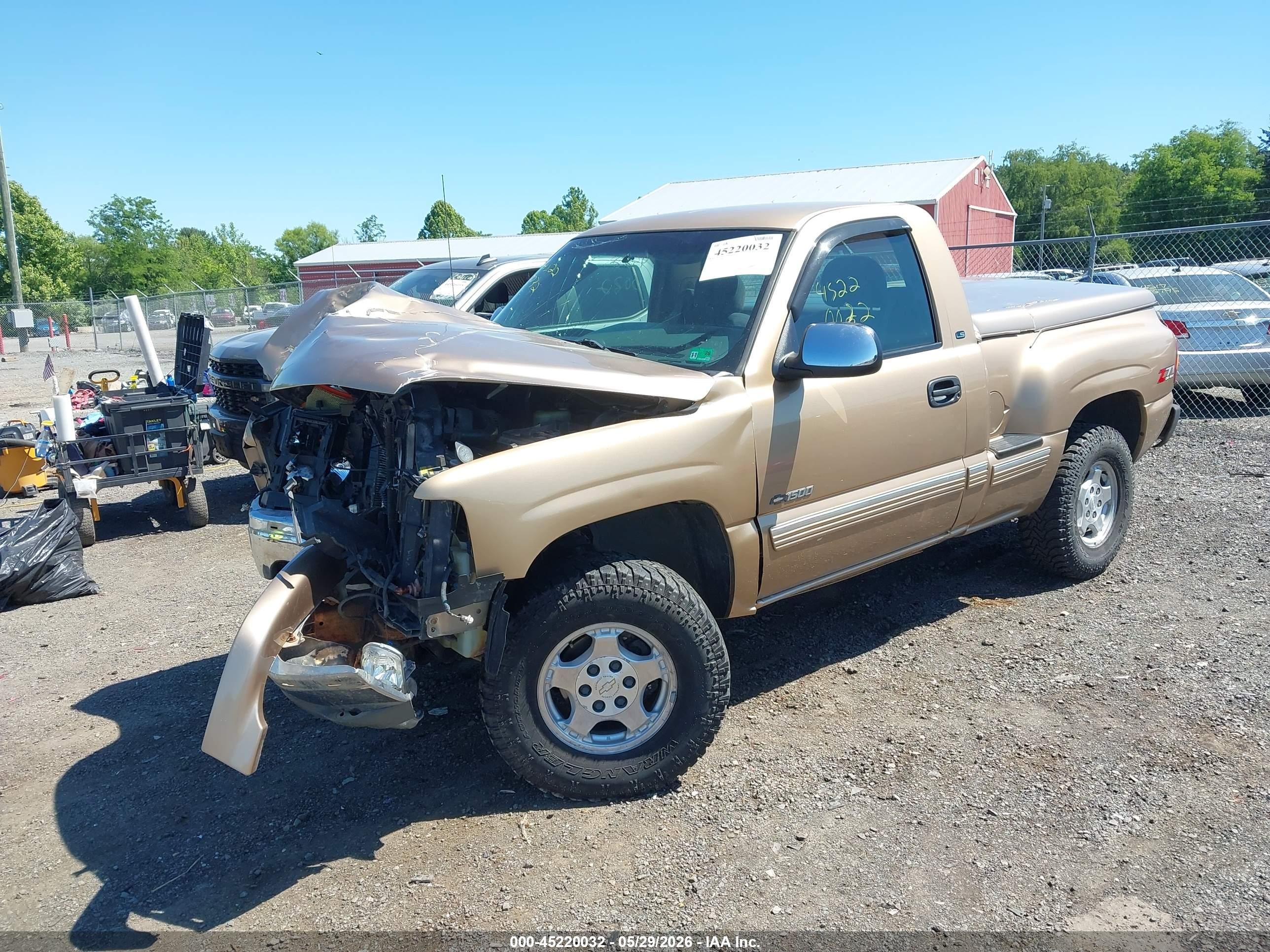 2000 Chevrolet Silverado 1500 Ls Gold vin: 1GCEK14T1YZ272638