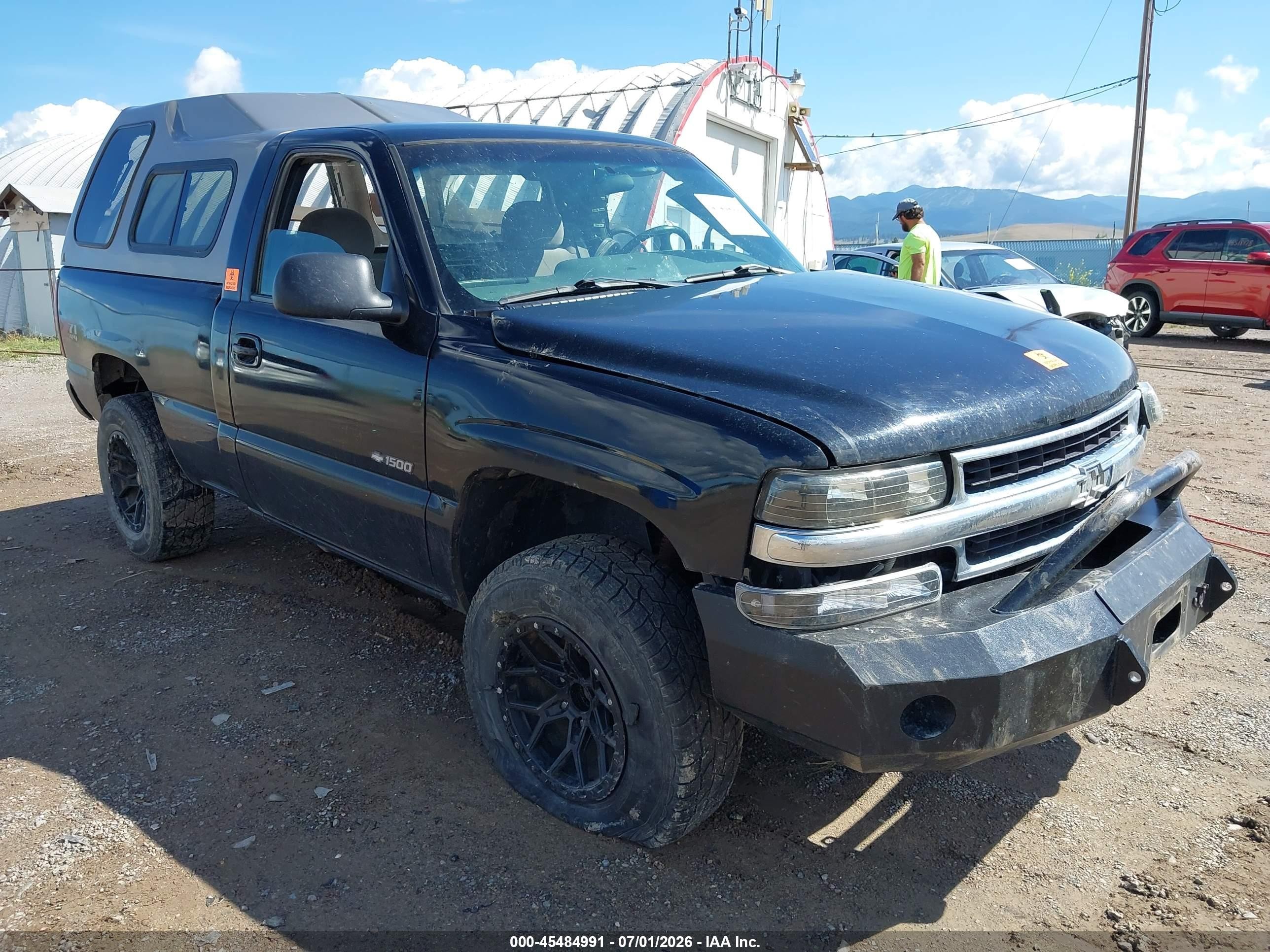 2000 Chevrolet Silverado 1500 Ls Black vin: 1GCEK14T2YZ125129