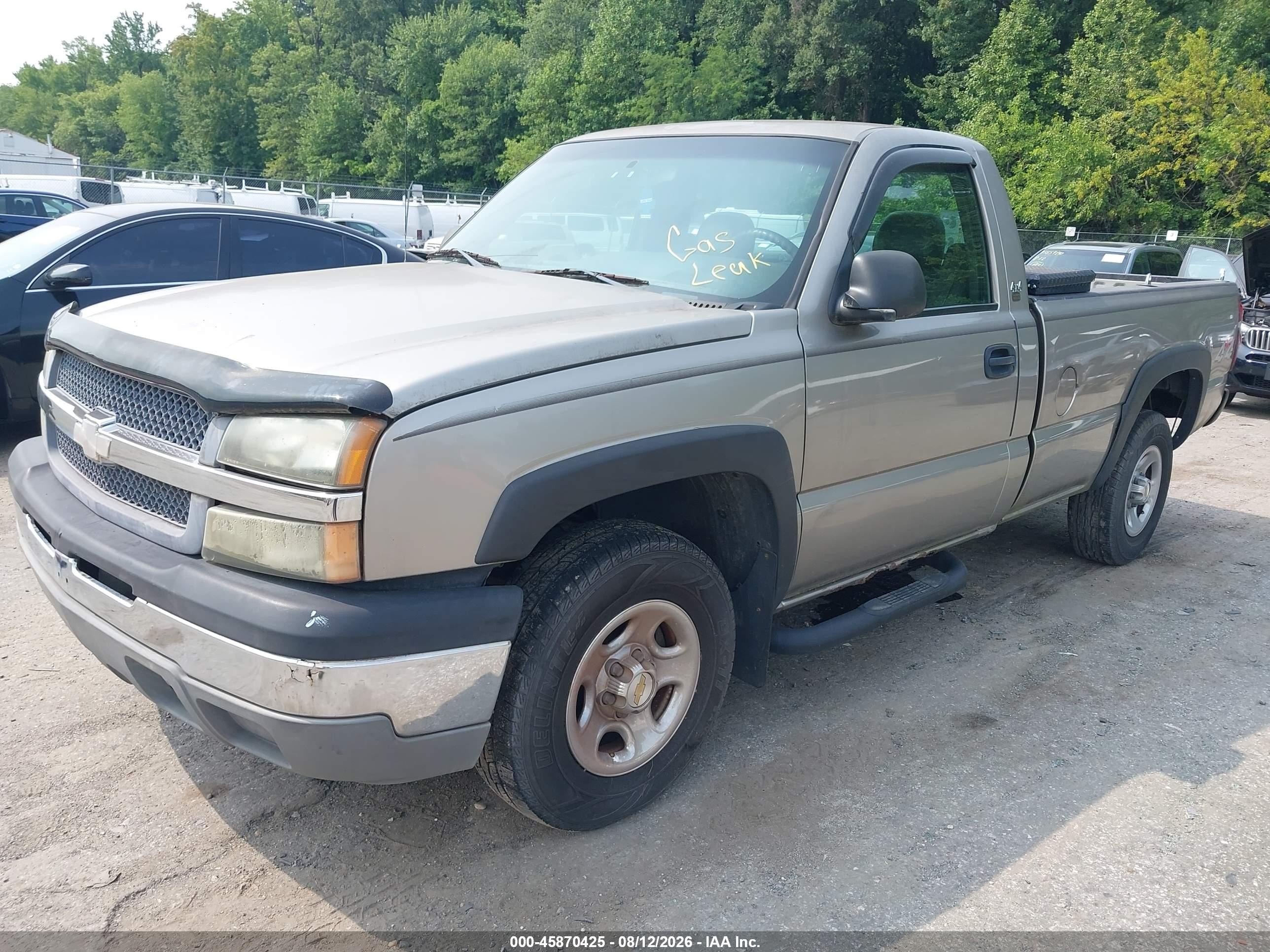 2003 Chevrolet Silverado 1500 Work Truck Gold vin: 1GCEK14T33Z167012