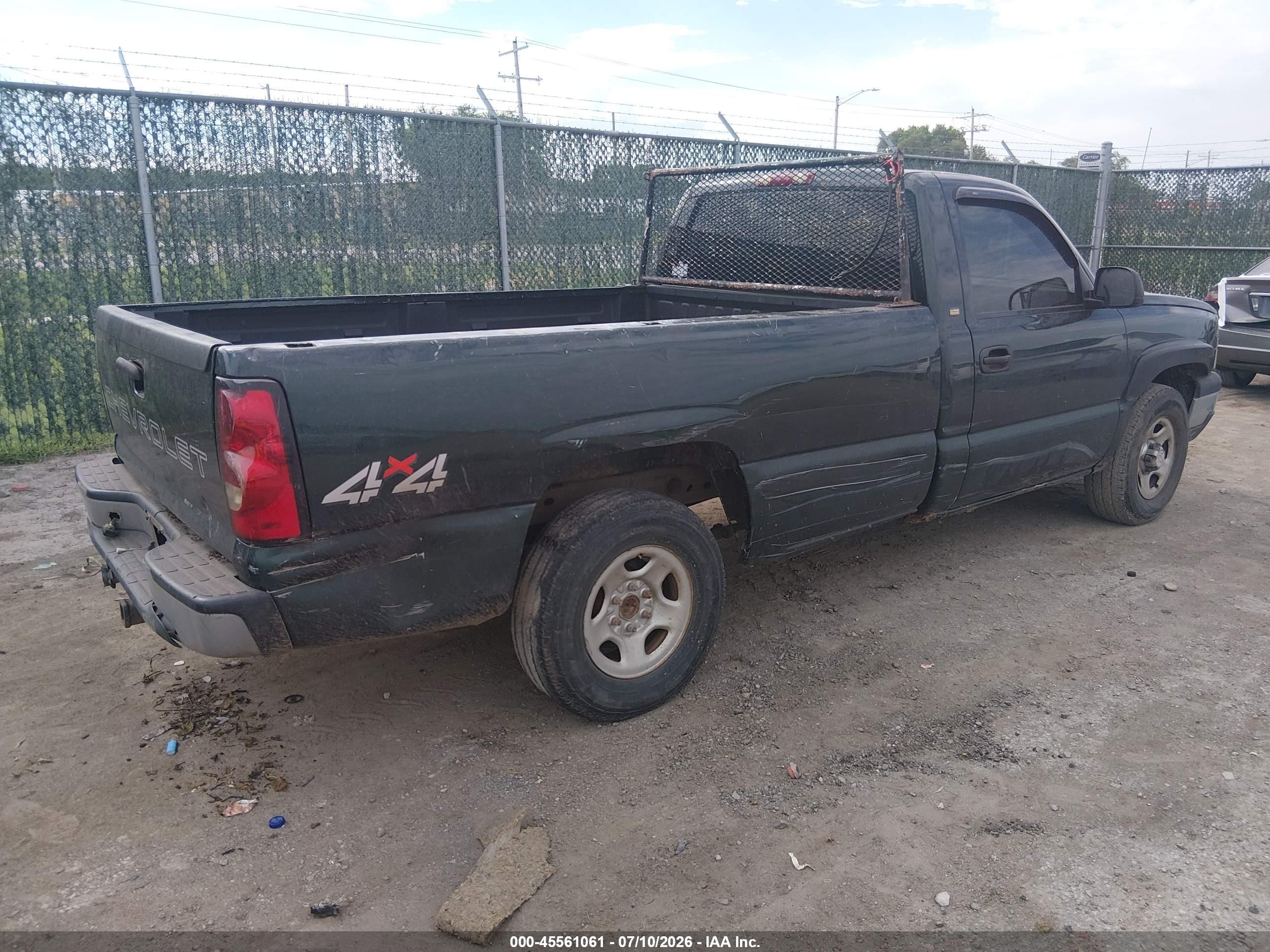 2004 Chevrolet Silverado 1500 Work Truck Green vin: 1GCEK14T34E161459