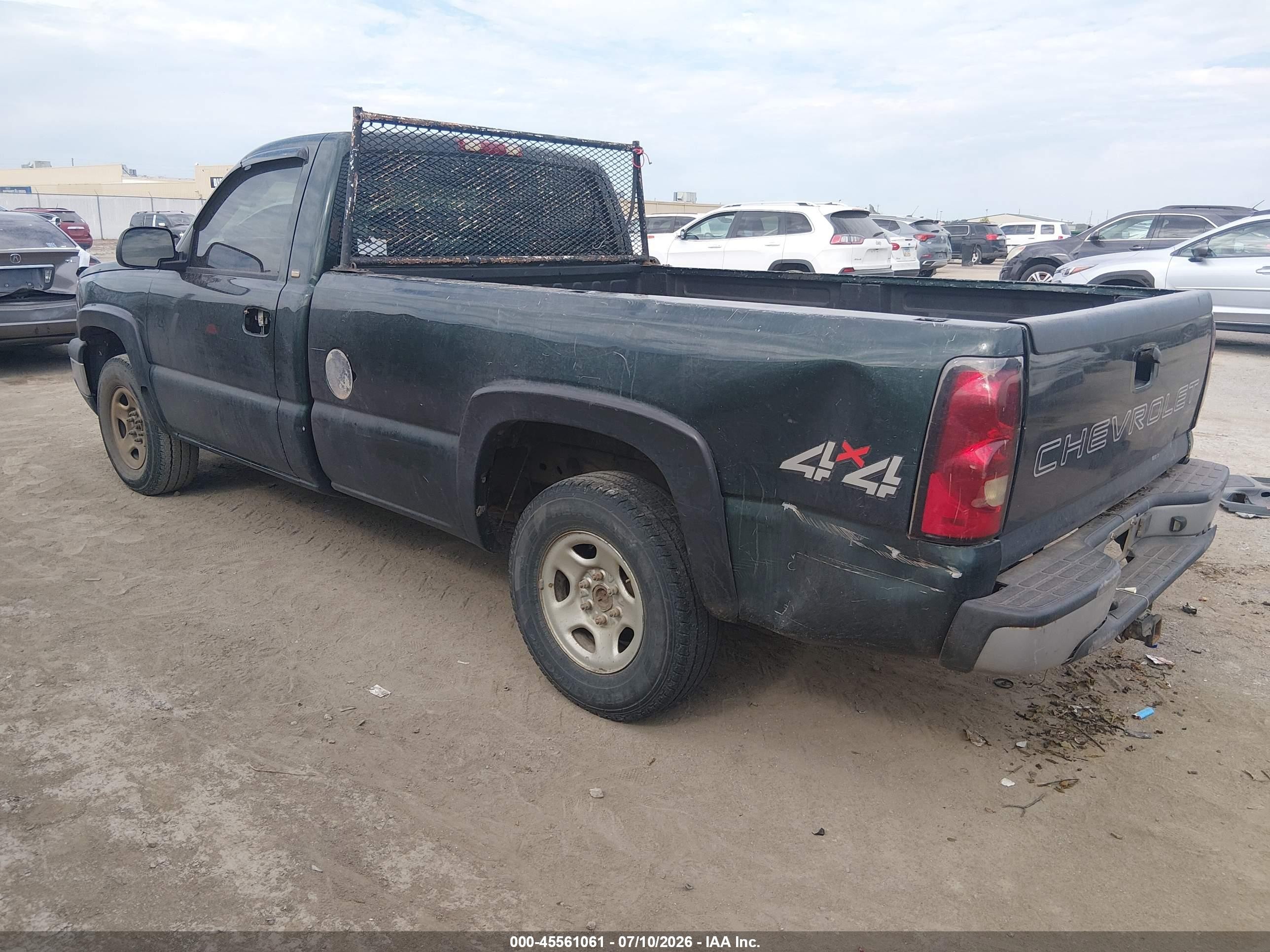 2004 Chevrolet Silverado 1500 Work Truck Green vin: 1GCEK14T34E161459