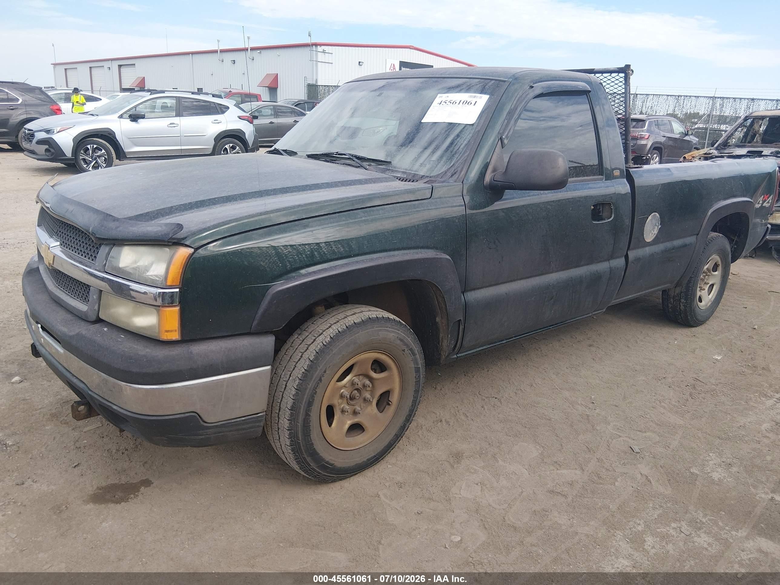 2004 Chevrolet Silverado 1500 Work Truck Green vin: 1GCEK14T34E161459