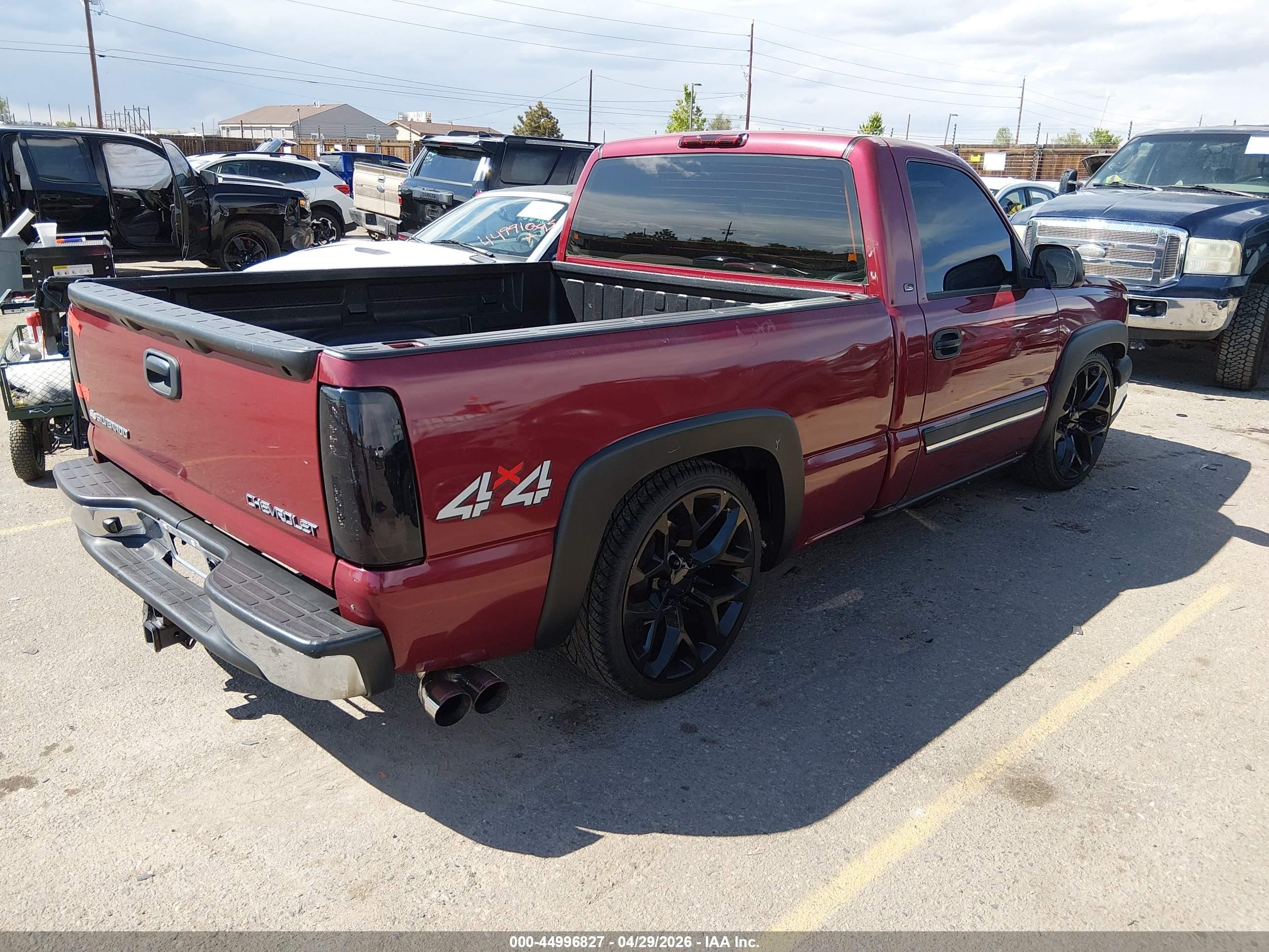 2004 Chevrolet Silverado 1500 Ls Burgundy vin: 1GCEK14T34Z224682