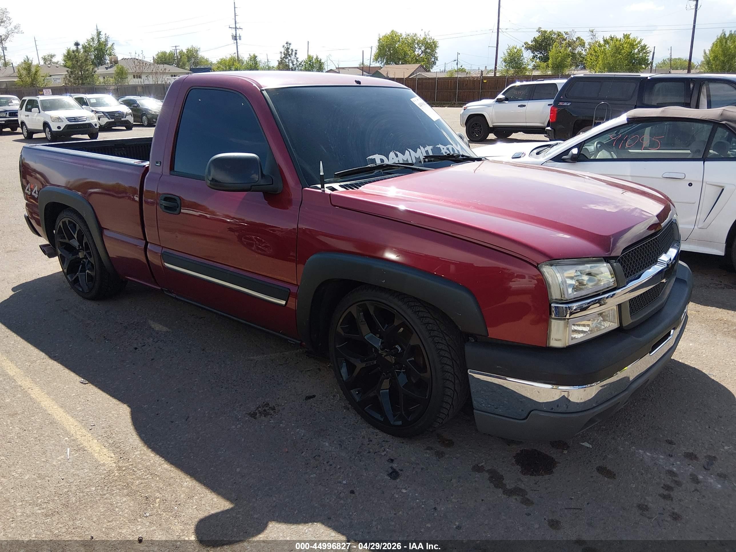 2004 Chevrolet Silverado 1500 Ls Burgundy vin: 1GCEK14T34Z224682