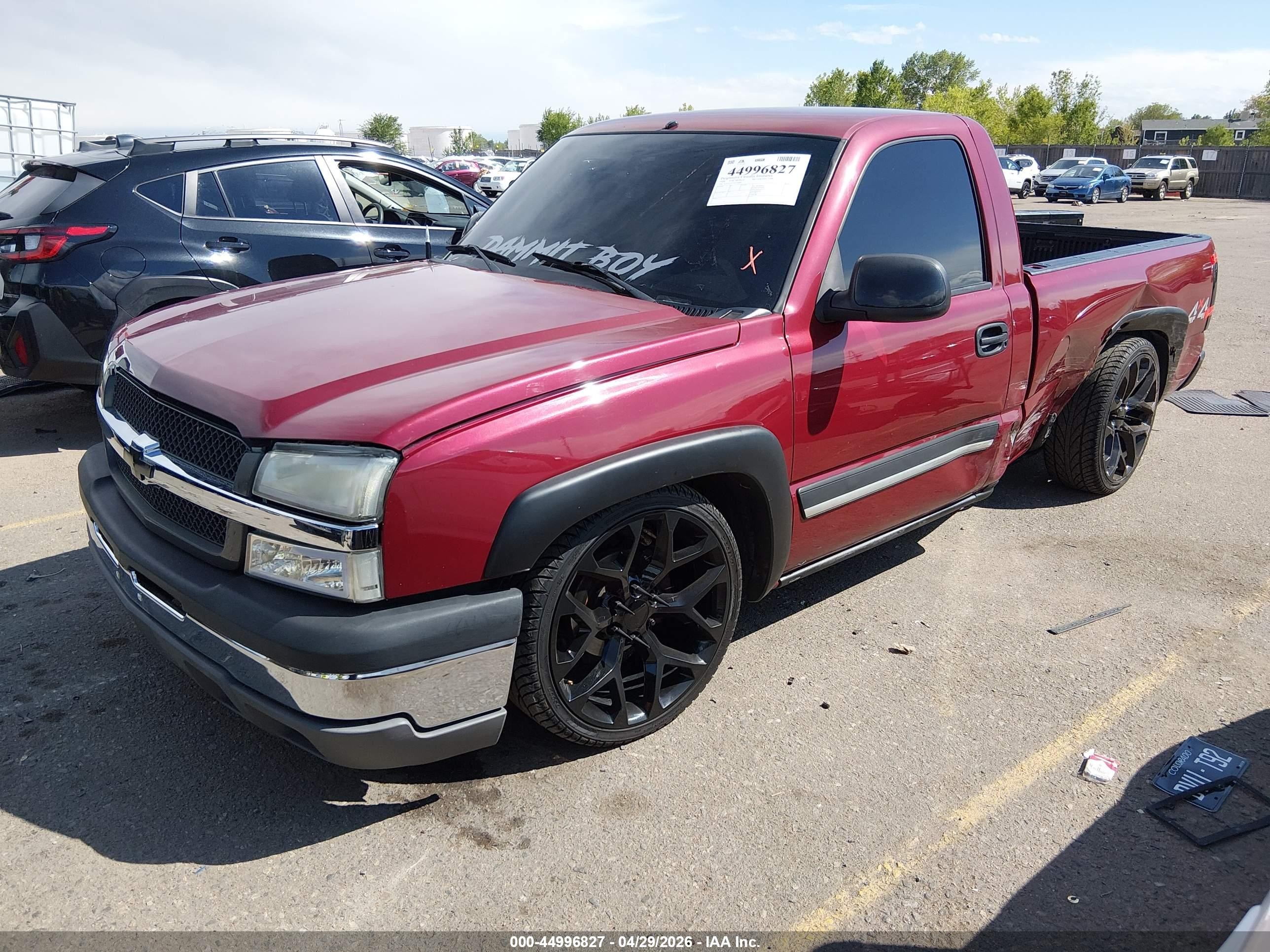 2004 Chevrolet Silverado 1500 Ls Burgundy vin: 1GCEK14T34Z224682