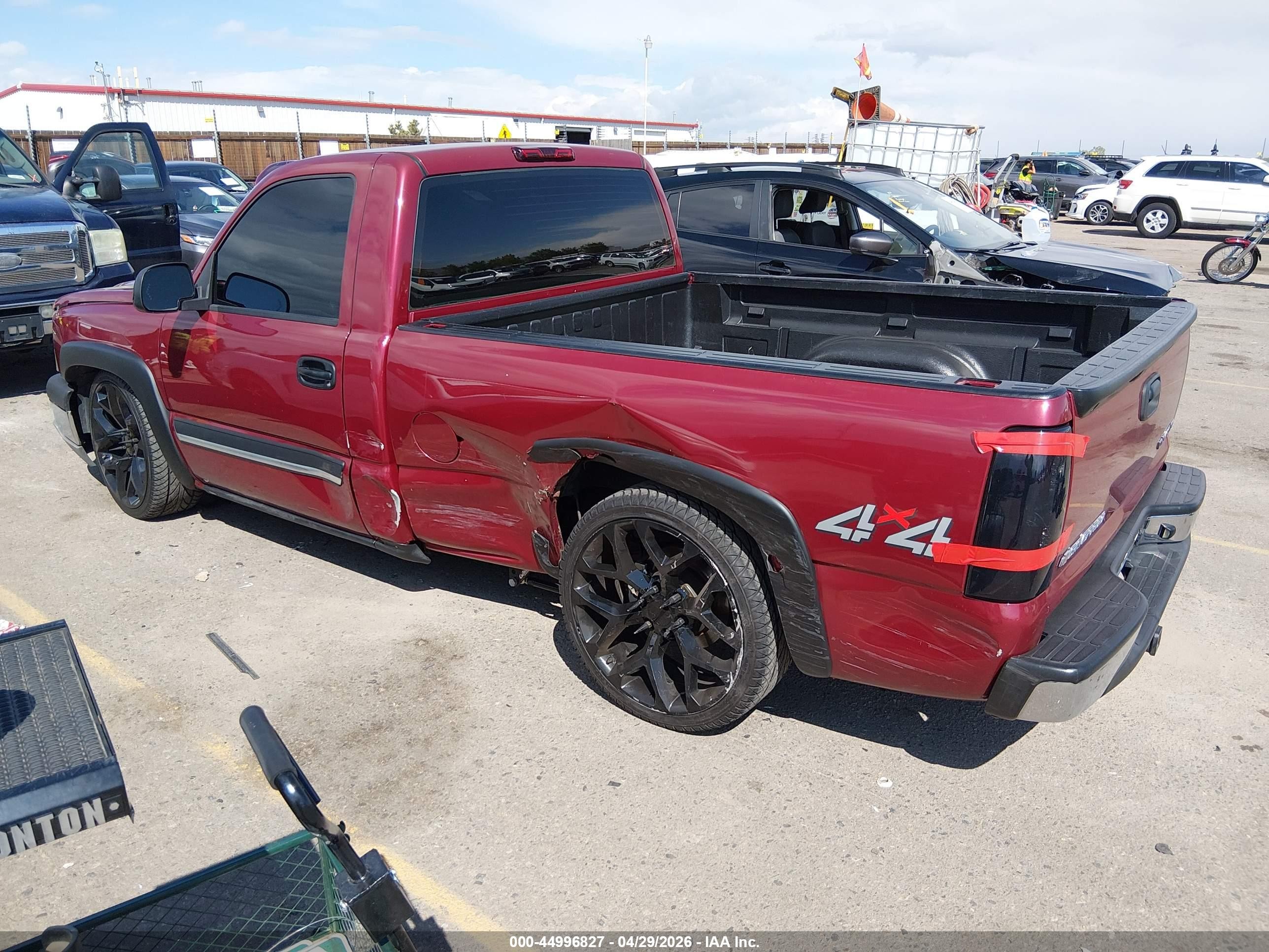 2004 Chevrolet Silverado 1500 Ls Burgundy vin: 1GCEK14T34Z224682