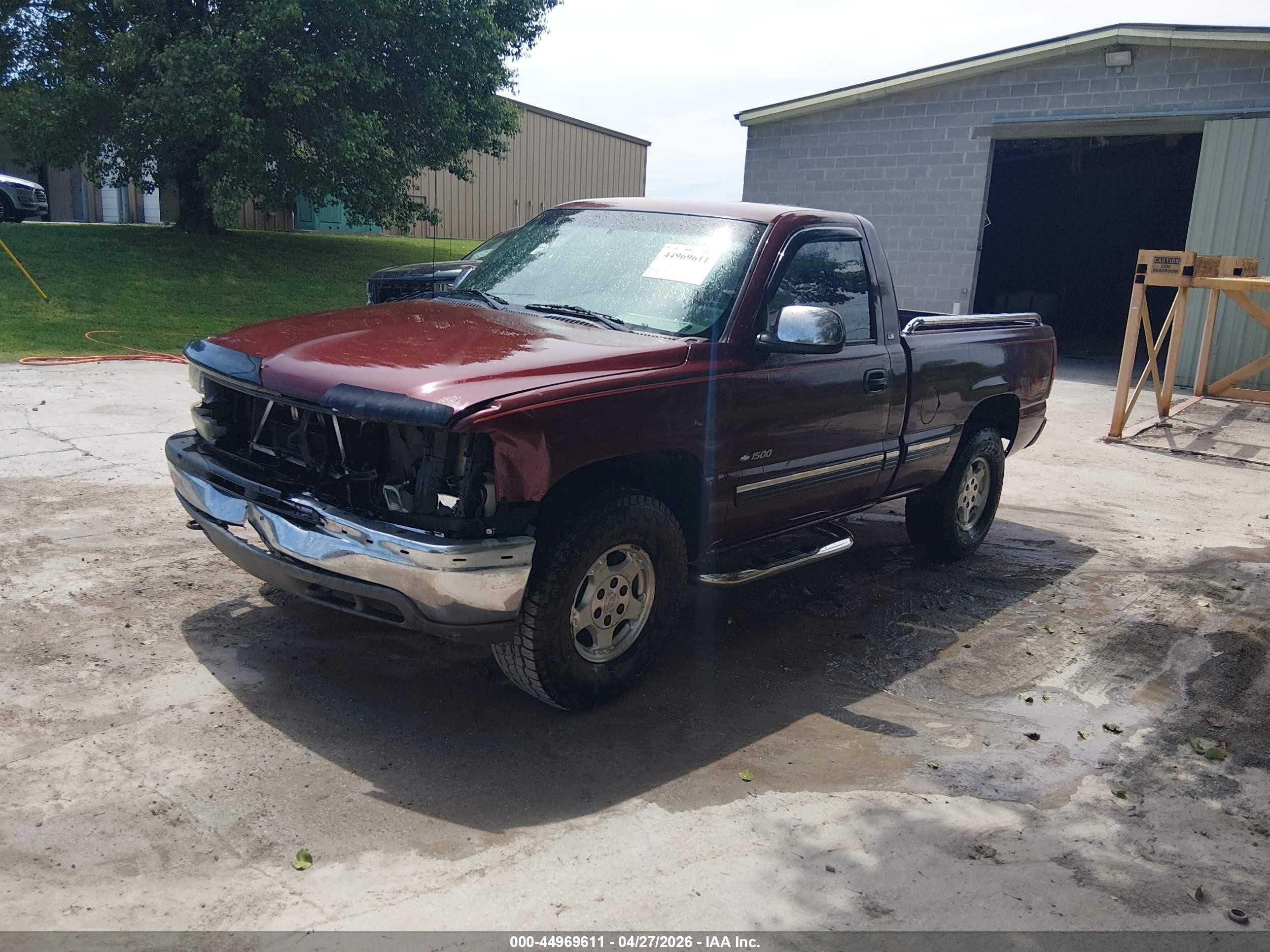 2000 Chevrolet Silverado 1500 Ls Red vin: 1GCEK14T3YZ285357