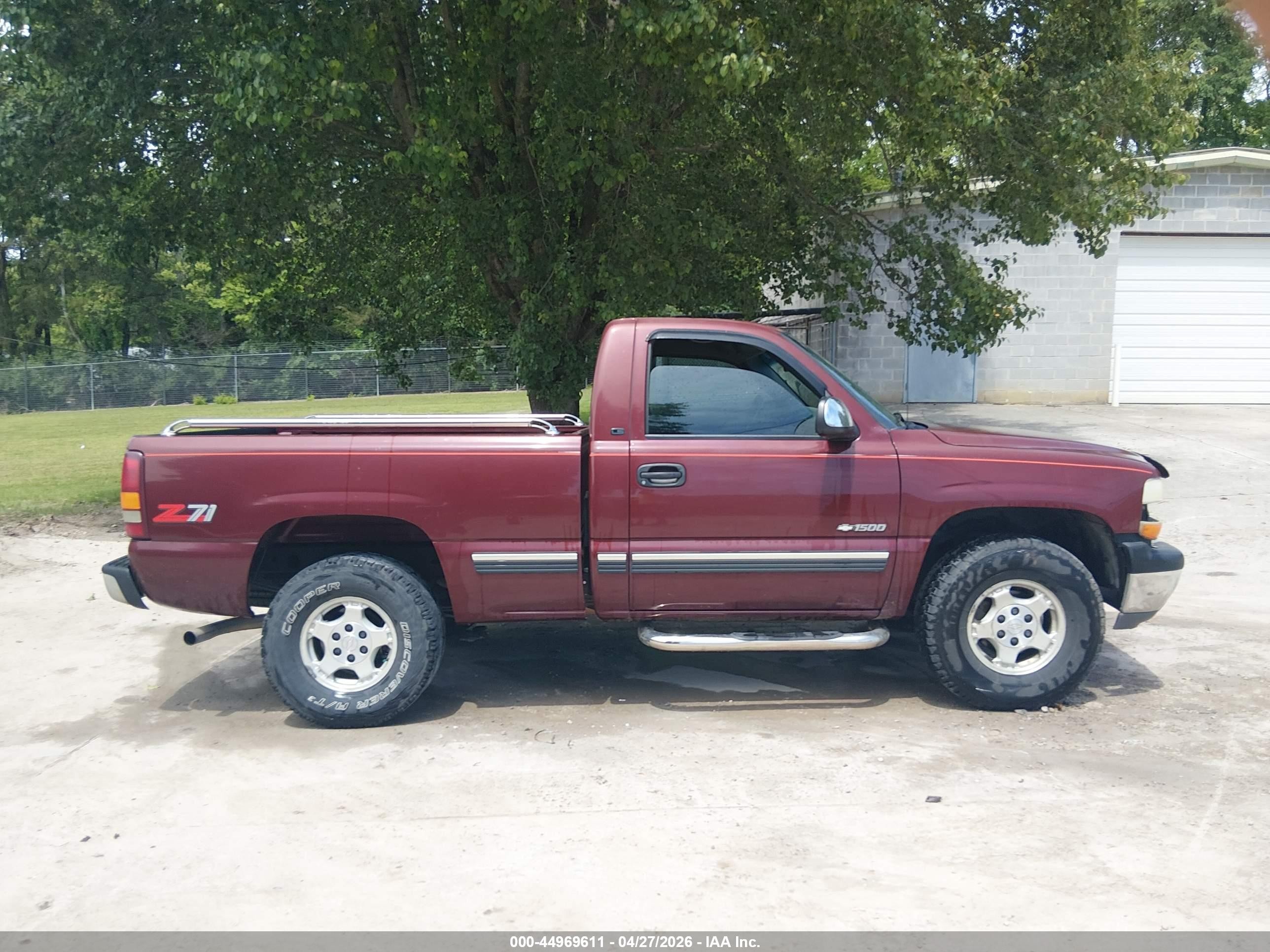 2000 Chevrolet Silverado 1500 Ls Red vin: 1GCEK14T3YZ285357