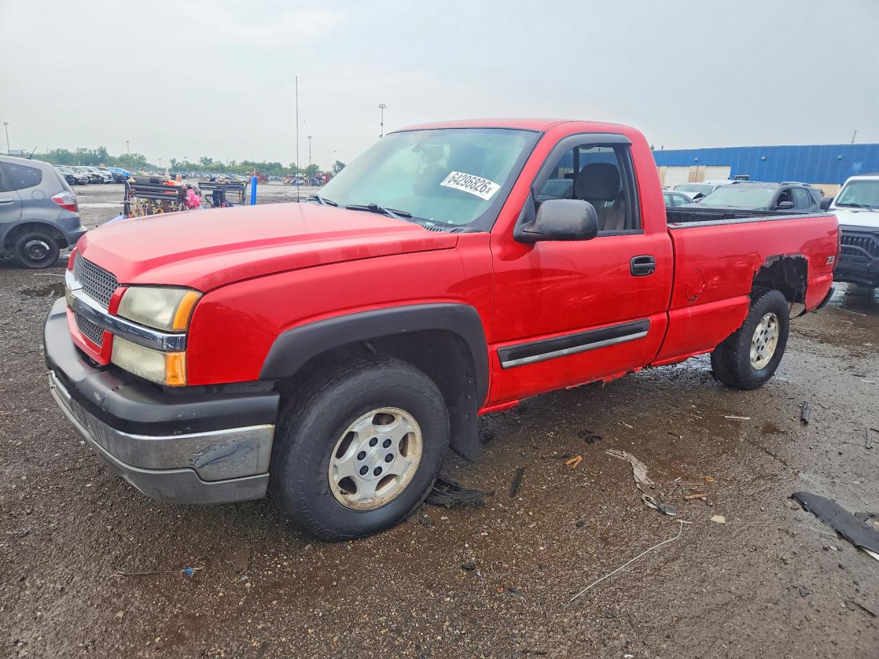 2004 Chevrolet Silverado K1500 Red vin: 1GCEK14T44Z307375