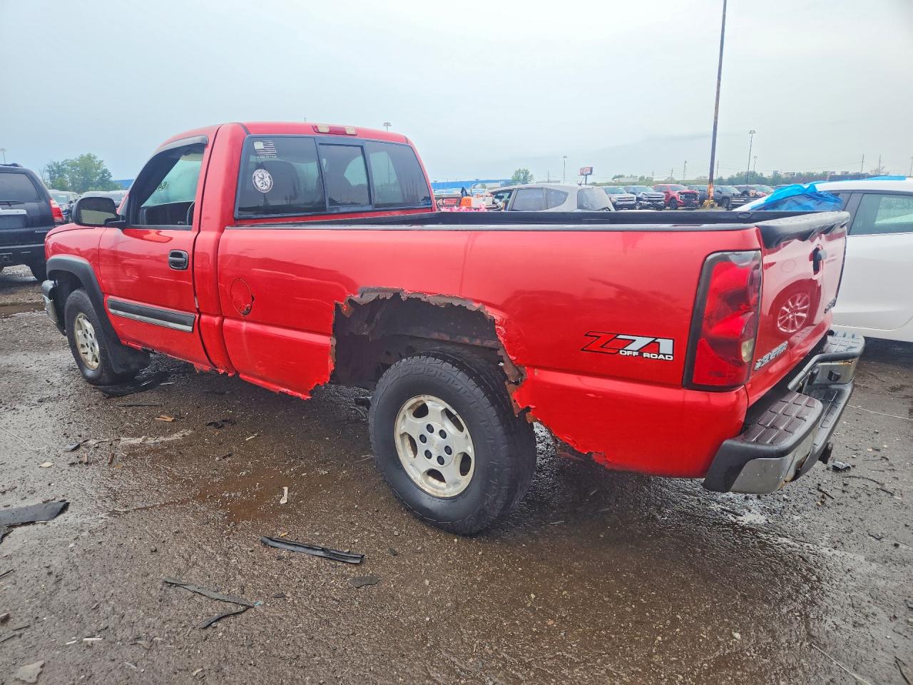 2004 Chevrolet Silverado K1500 Red vin: 1GCEK14T44Z307375