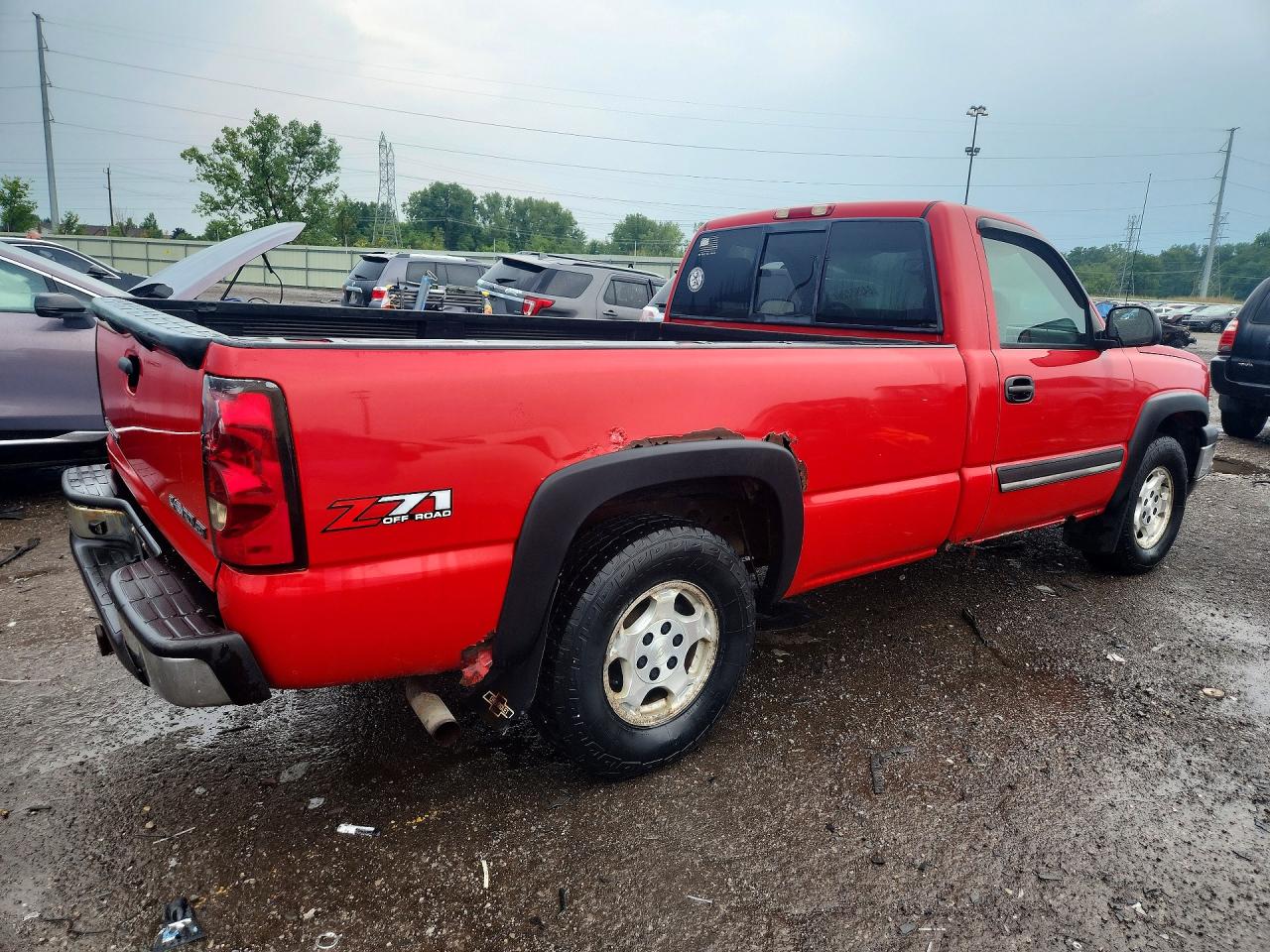 2004 Chevrolet Silverado K1500 Red vin: 1GCEK14T44Z307375