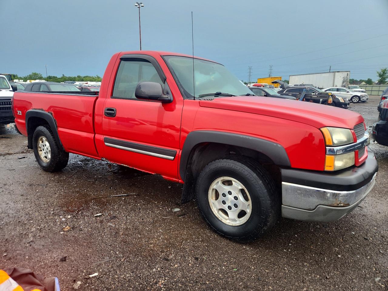 2004 Chevrolet Silverado K1500 Red vin: 1GCEK14T44Z307375