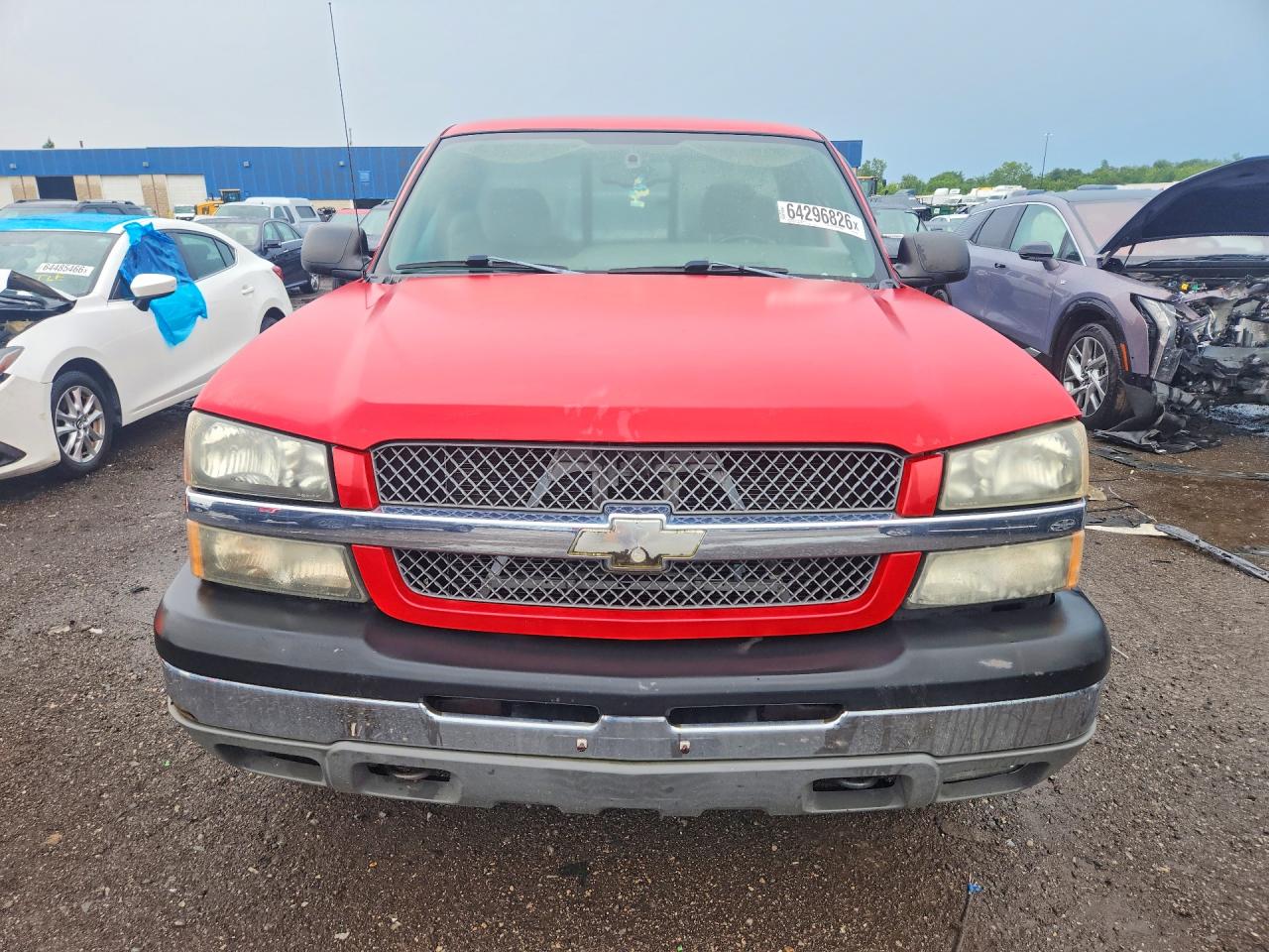 2004 Chevrolet Silverado K1500 Red vin: 1GCEK14T44Z307375