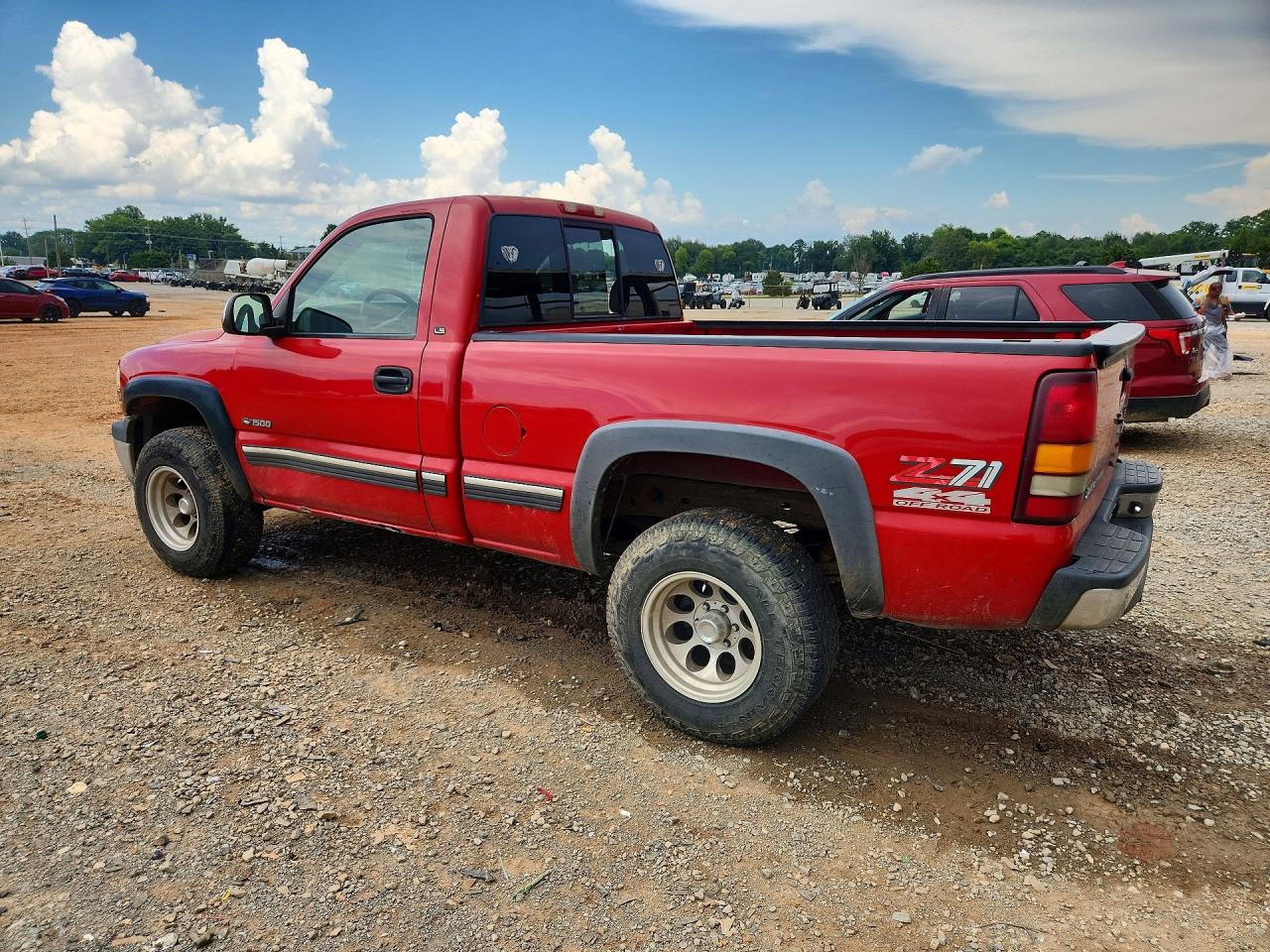 2000 Chevrolet Silverado K1500 Red vin: 1GCEK14T5YZ166497