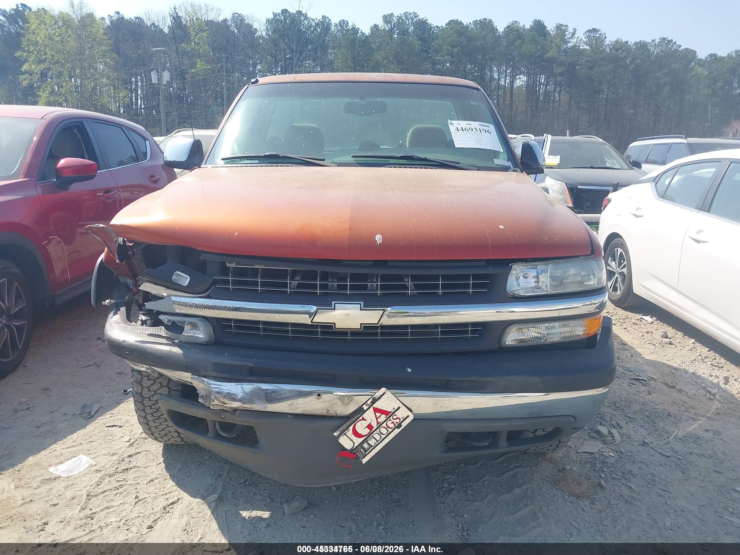 2001 Chevrolet Silverado 1500 Ls Orange vin: 1GCEK14T61Z288047