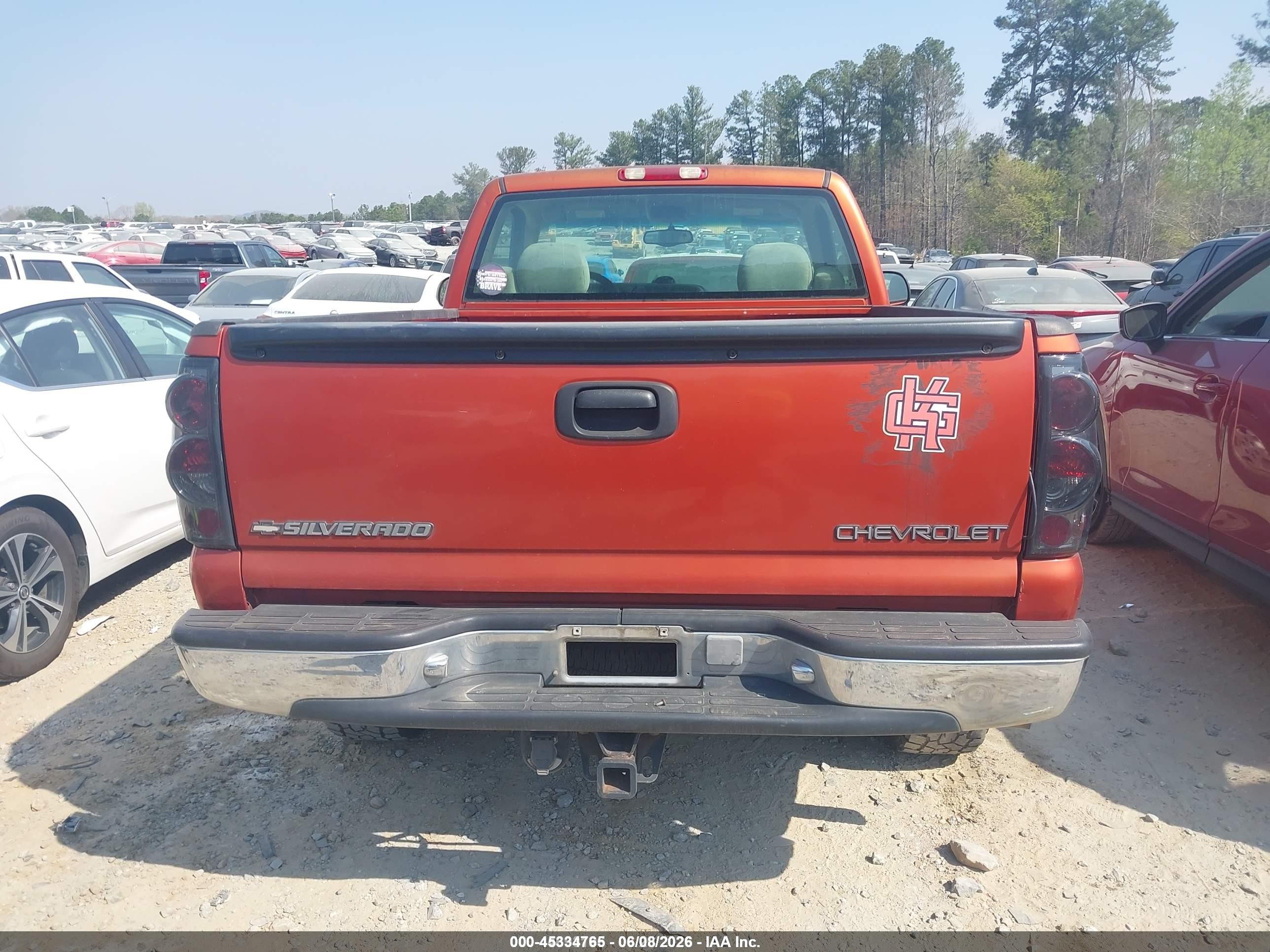 2001 Chevrolet Silverado 1500 Ls Orange vin: 1GCEK14T61Z288047