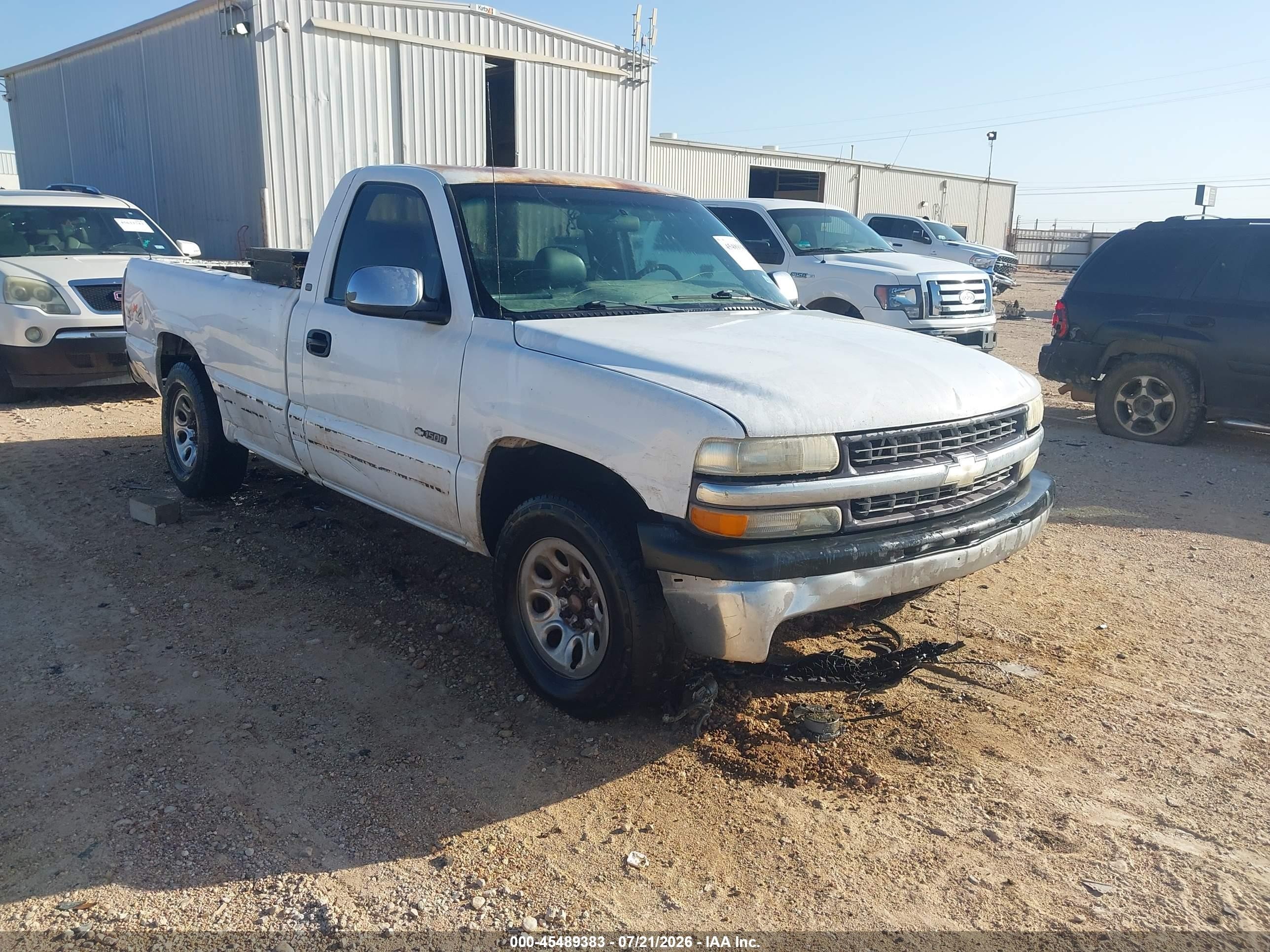 1999 Chevrolet Silverado 1500   White vin: 1GCEK14T6XE201778