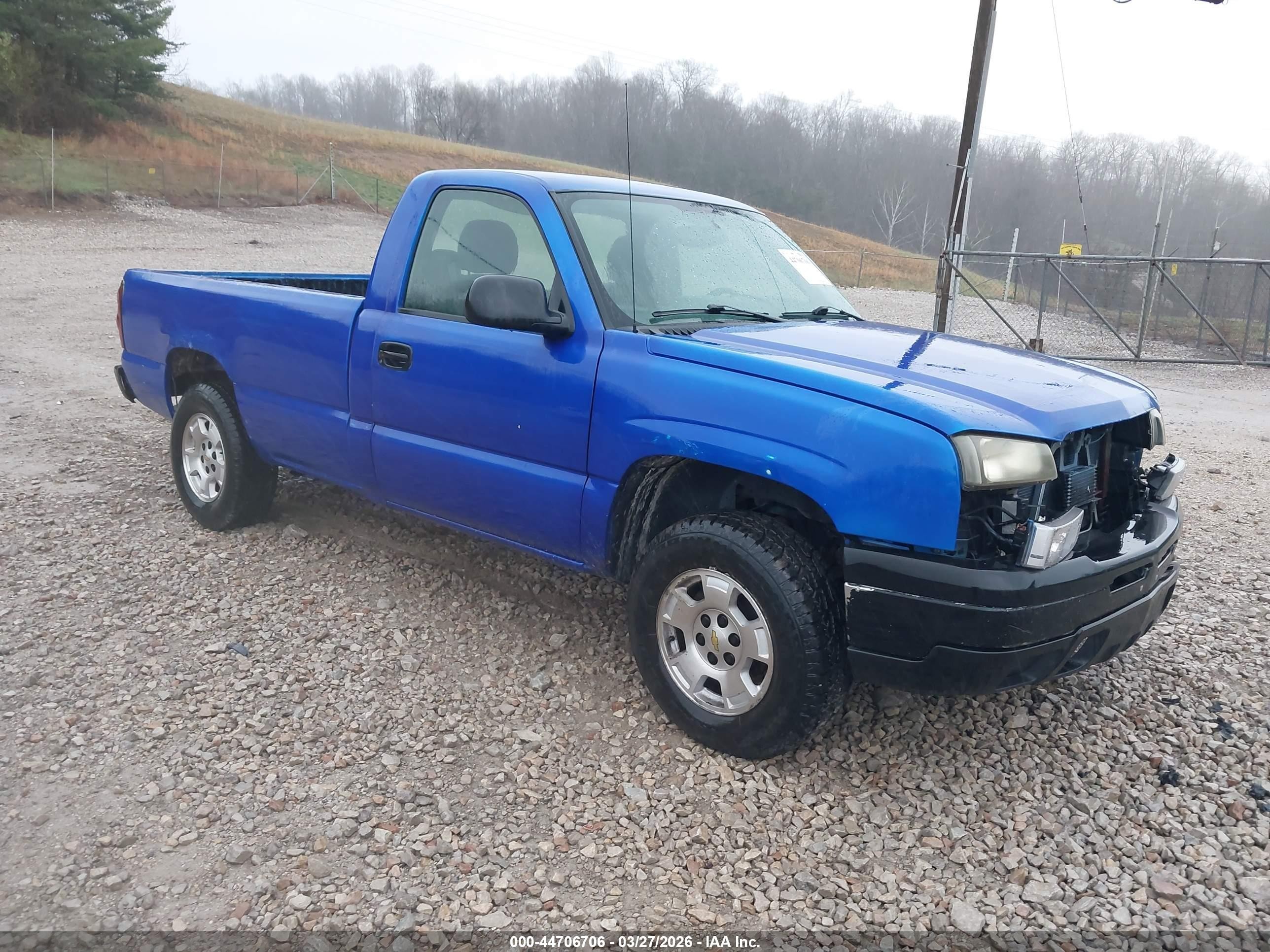 2004 Chevrolet Silverado 1500   Blue vin: 1GCEK14T84Z220109