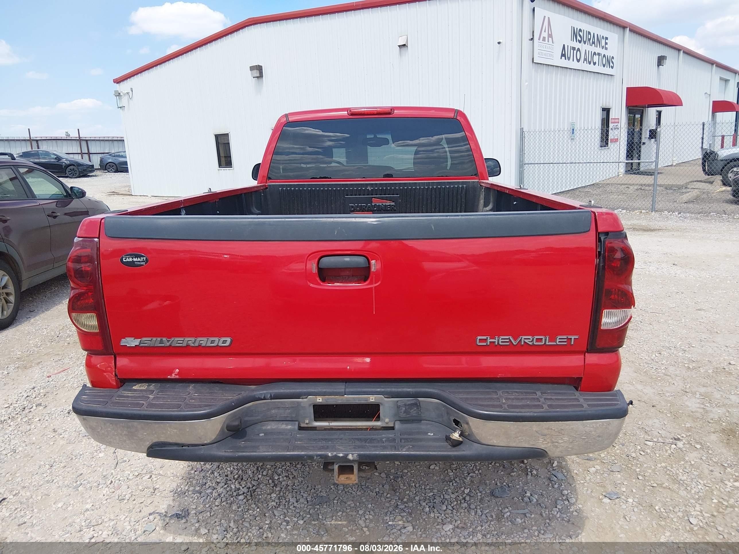 2003 Chevrolet Silverado 1500 Ls Red vin: 1GCEK14T93E377217