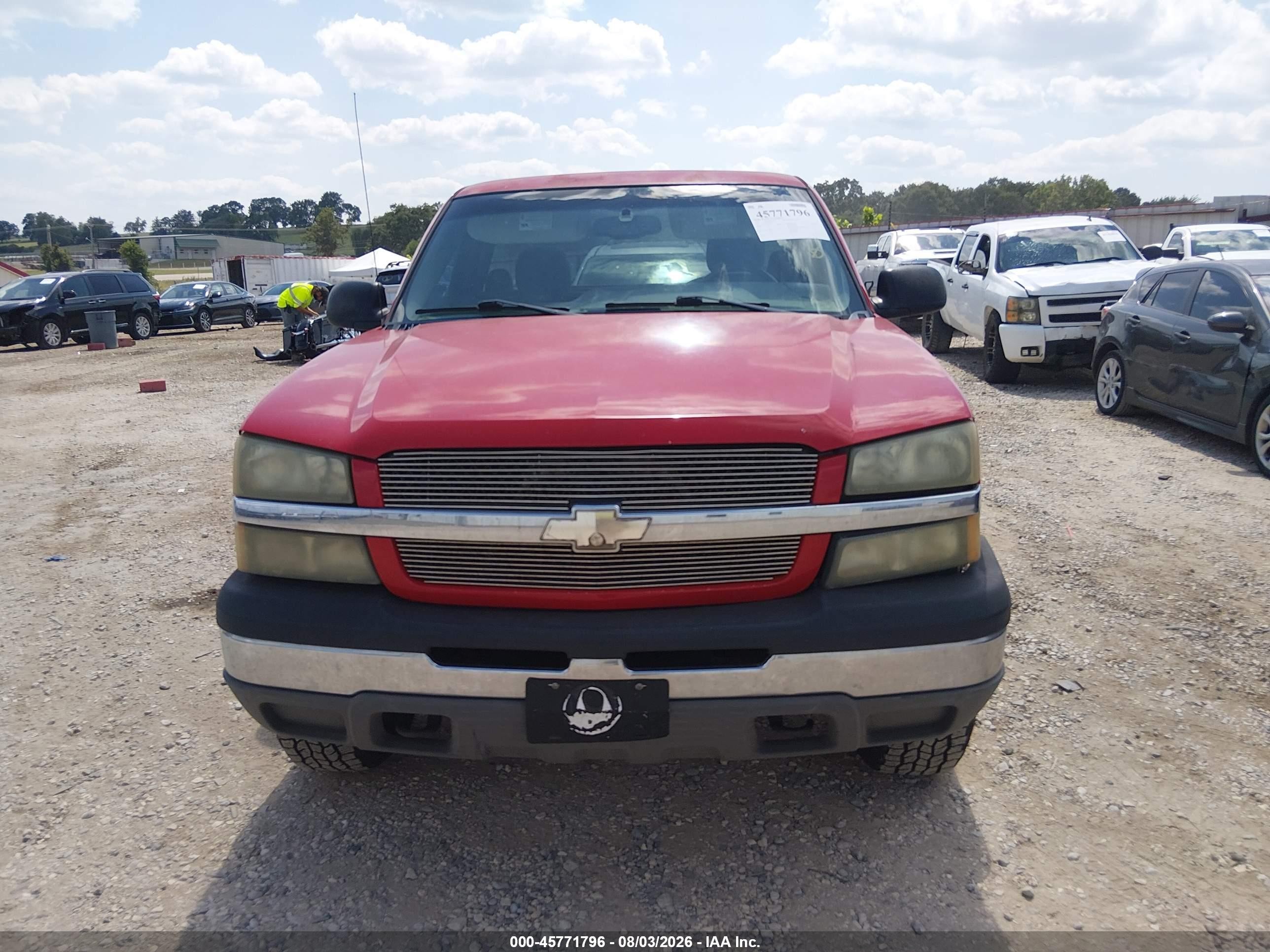 2003 Chevrolet Silverado 1500 Ls Red vin: 1GCEK14T93E377217