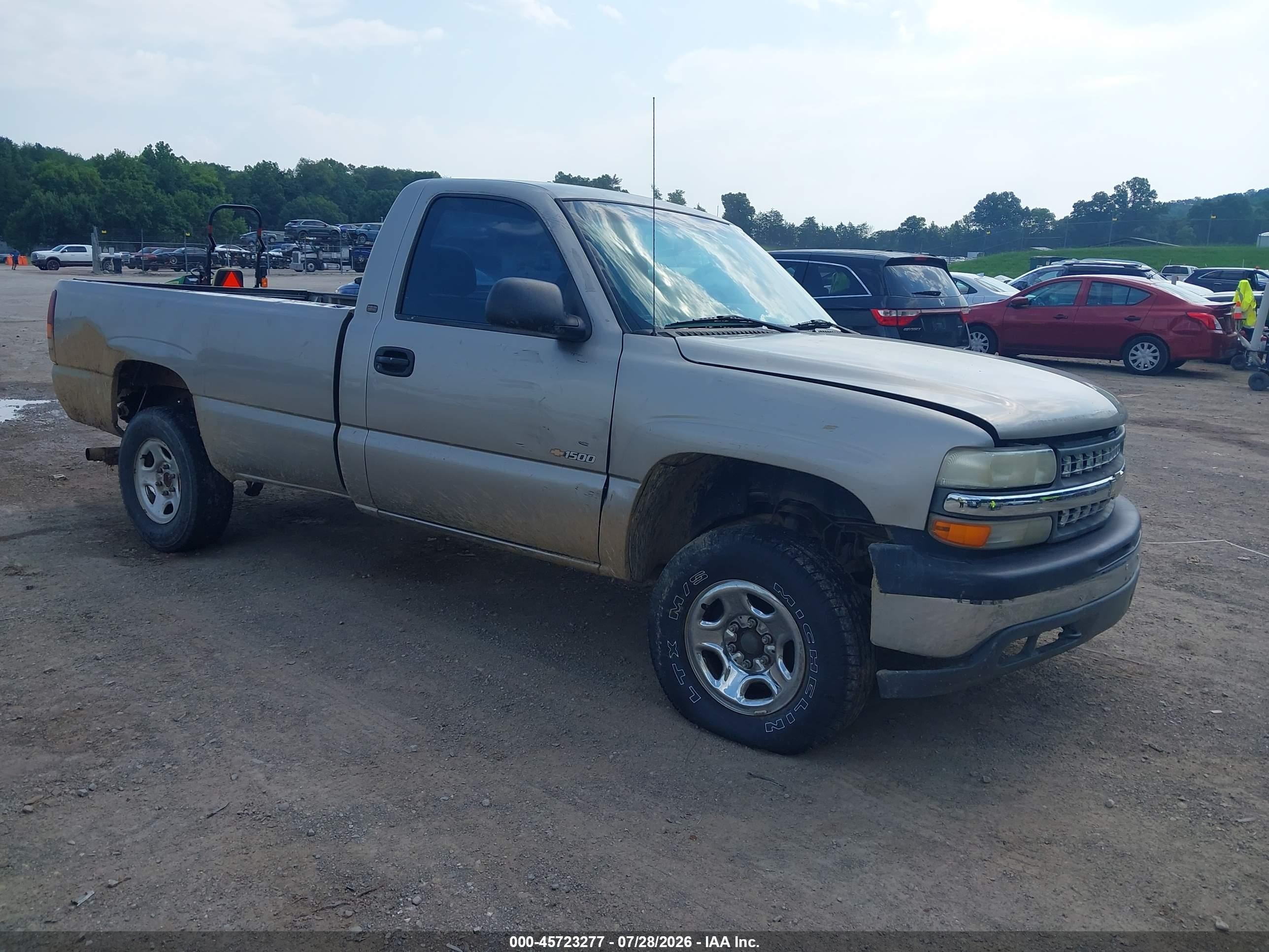 2001 Chevrolet Silverado 1500   Gray vin: 1GCEK14V01E147838