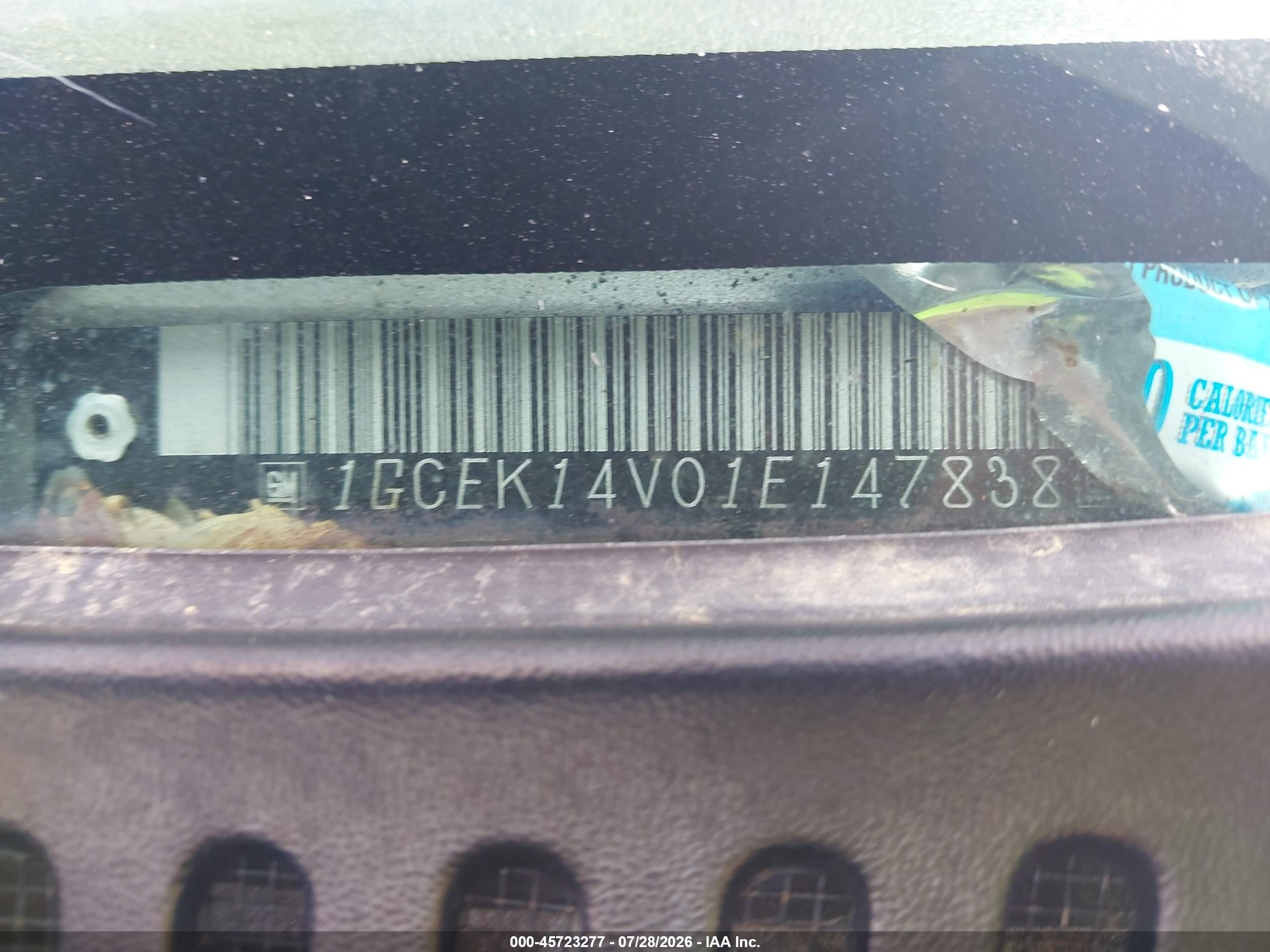 2001 Chevrolet Silverado 1500   Серый vin: 1GCEK14V01E147838