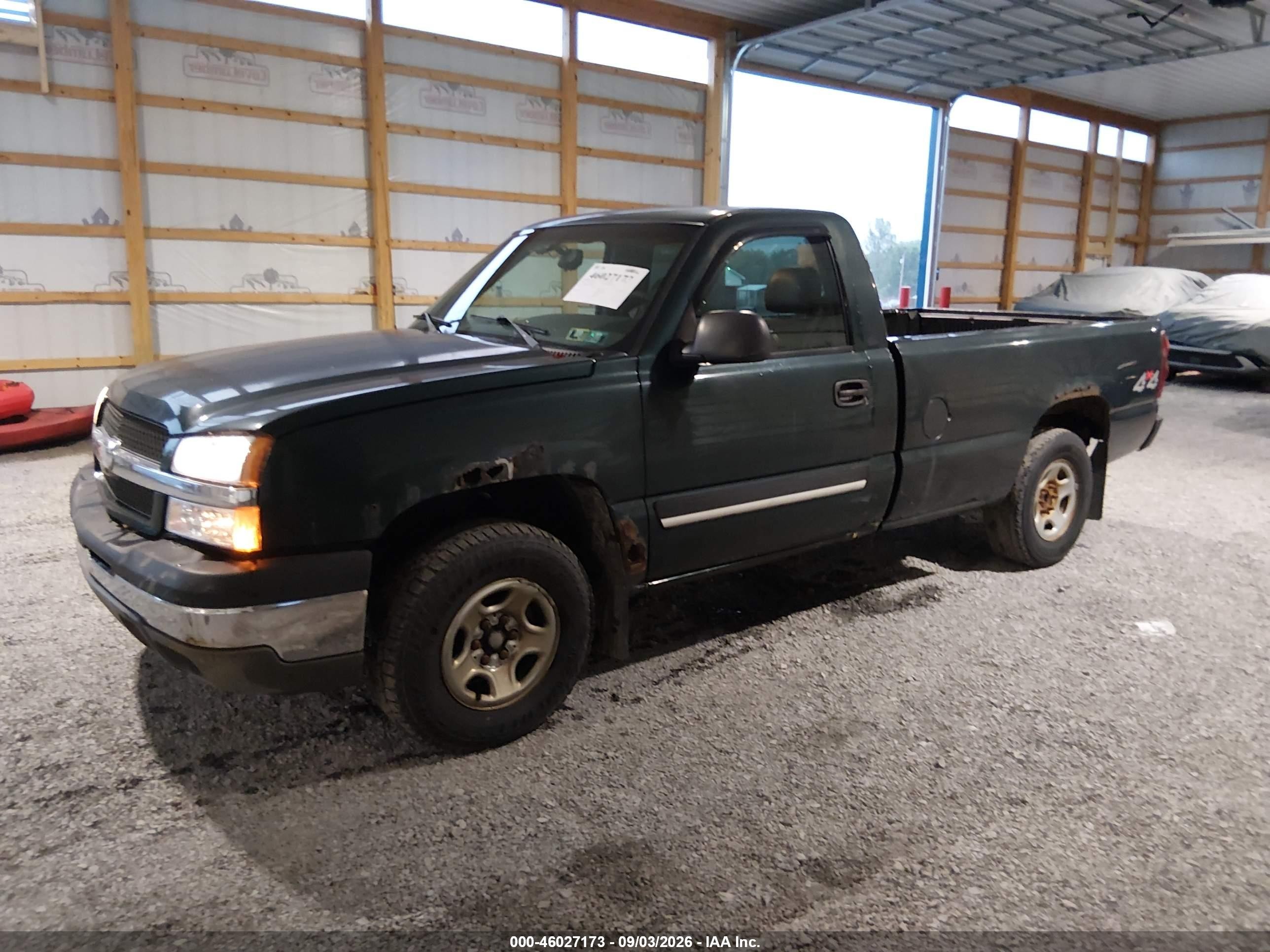 2003 Chevrolet Silverado 1500   Green vin: 1GCEK14V03E357598