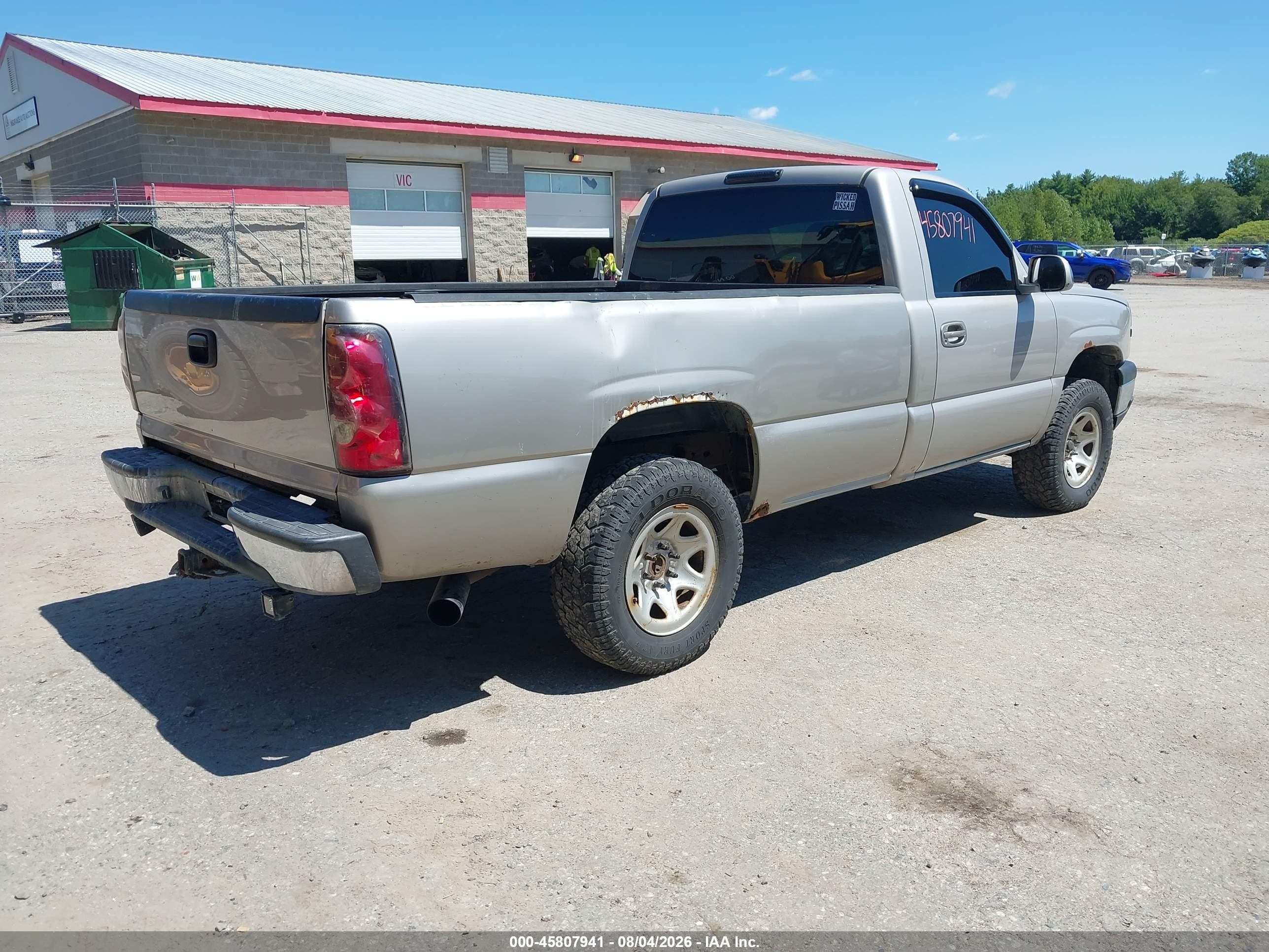 2007 Chevrolet Silverado 1500 Classic Work Truck Silver vin: 1GCEK14V07Z167413